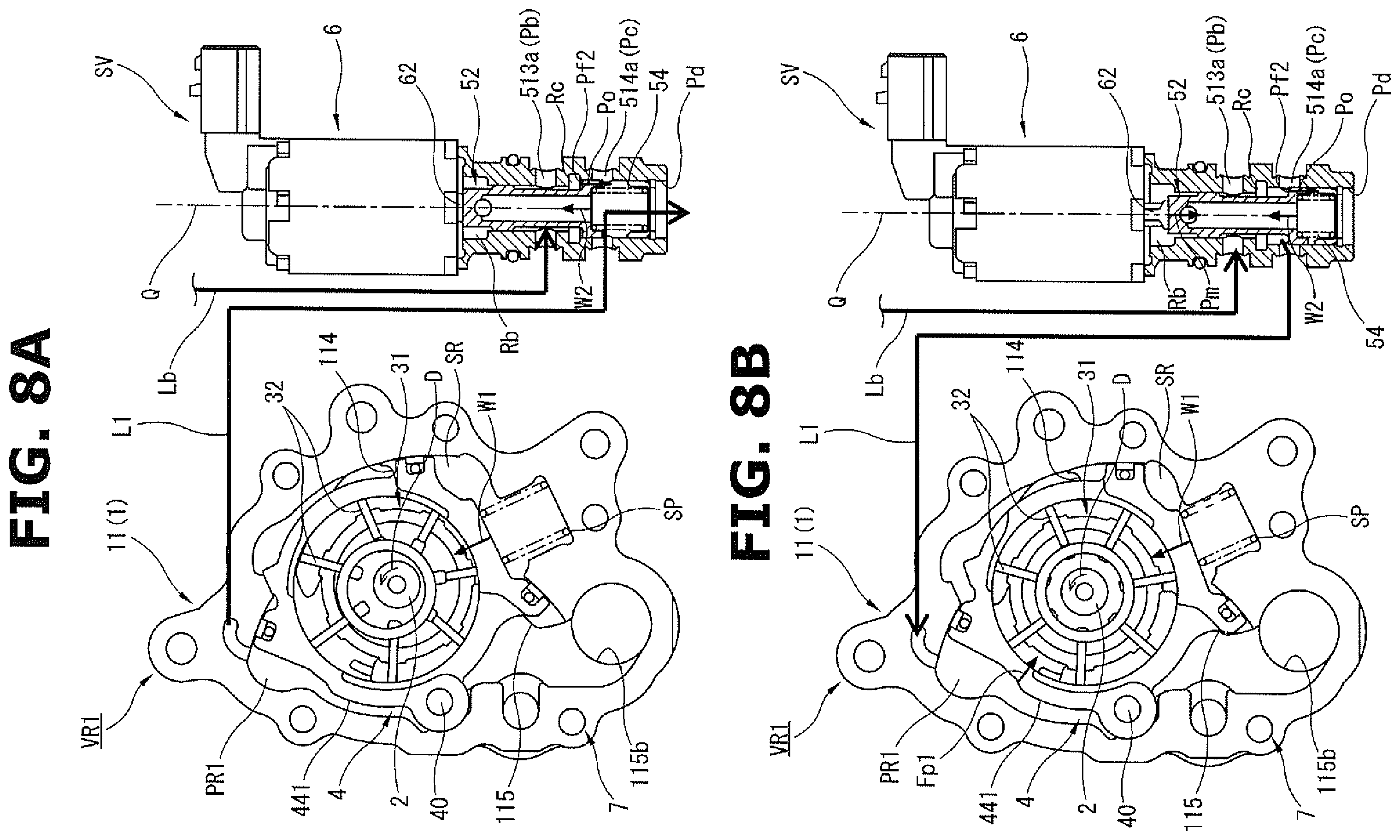 Patent US12448967 Figure 8 – Variable displacement oil pump