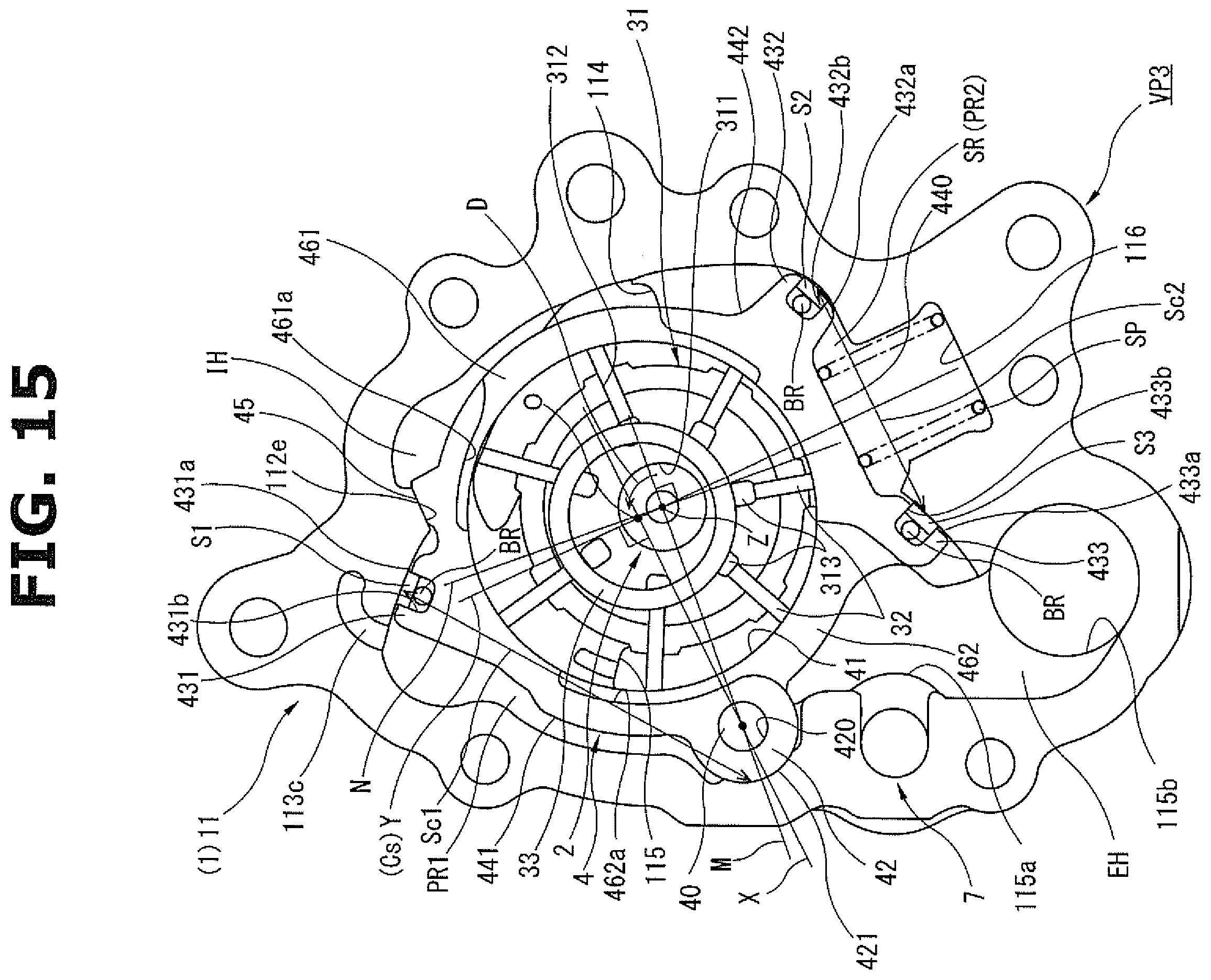 Patent US12448967 Figure 15 – Variable displacement oil pump