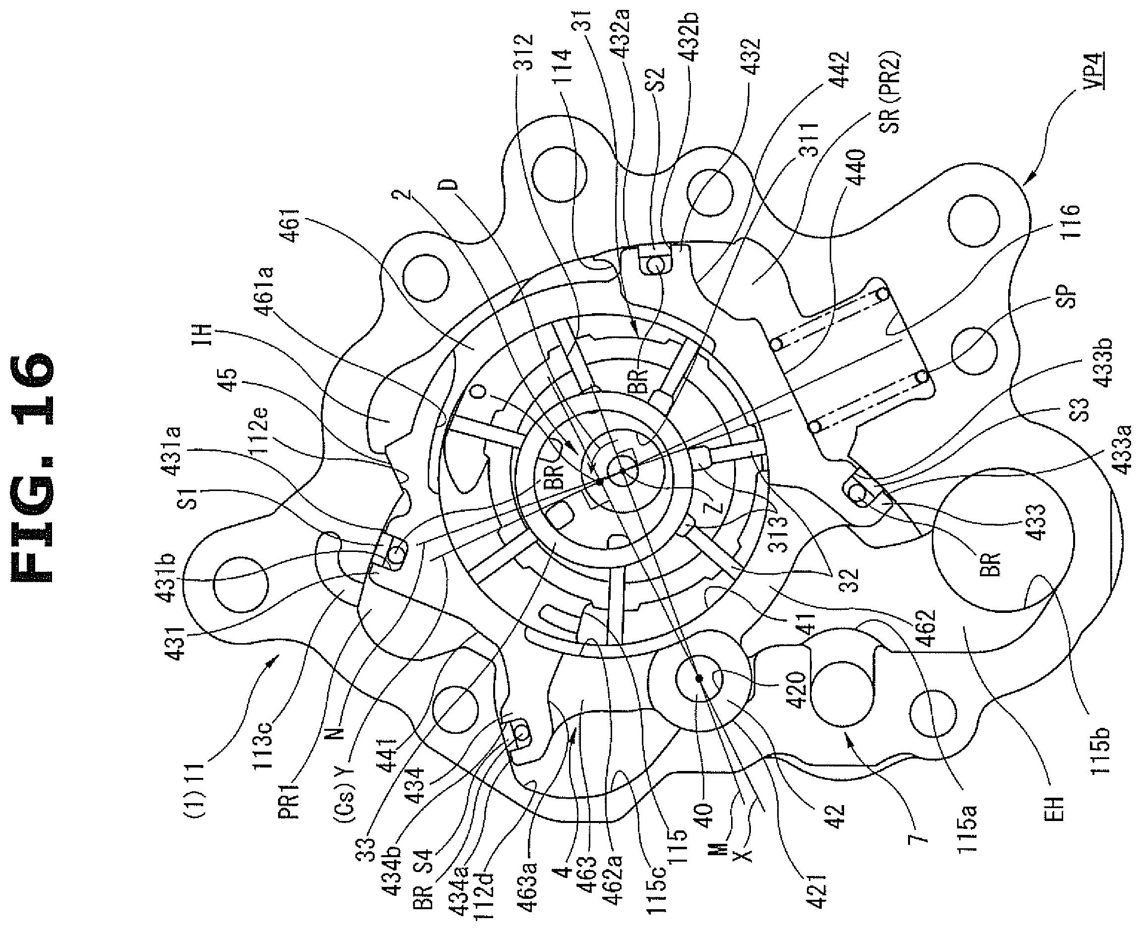 Patent US12448967 Figure 16 – Variable displacement oil pump