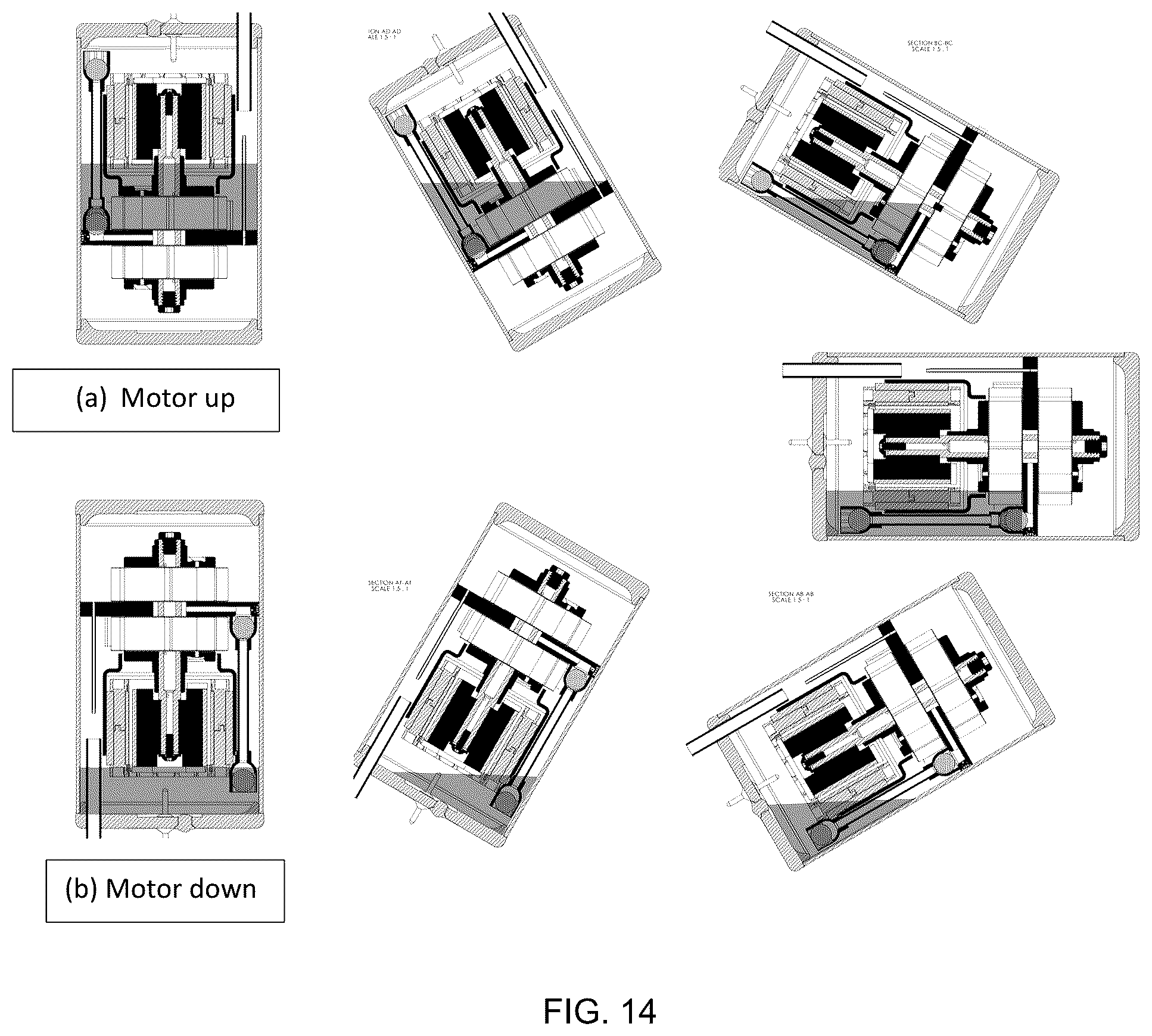 Patent US12448970 Figure 9 – Horizontal rotary compressor with enhanced tiltability during operation and other performance metrics