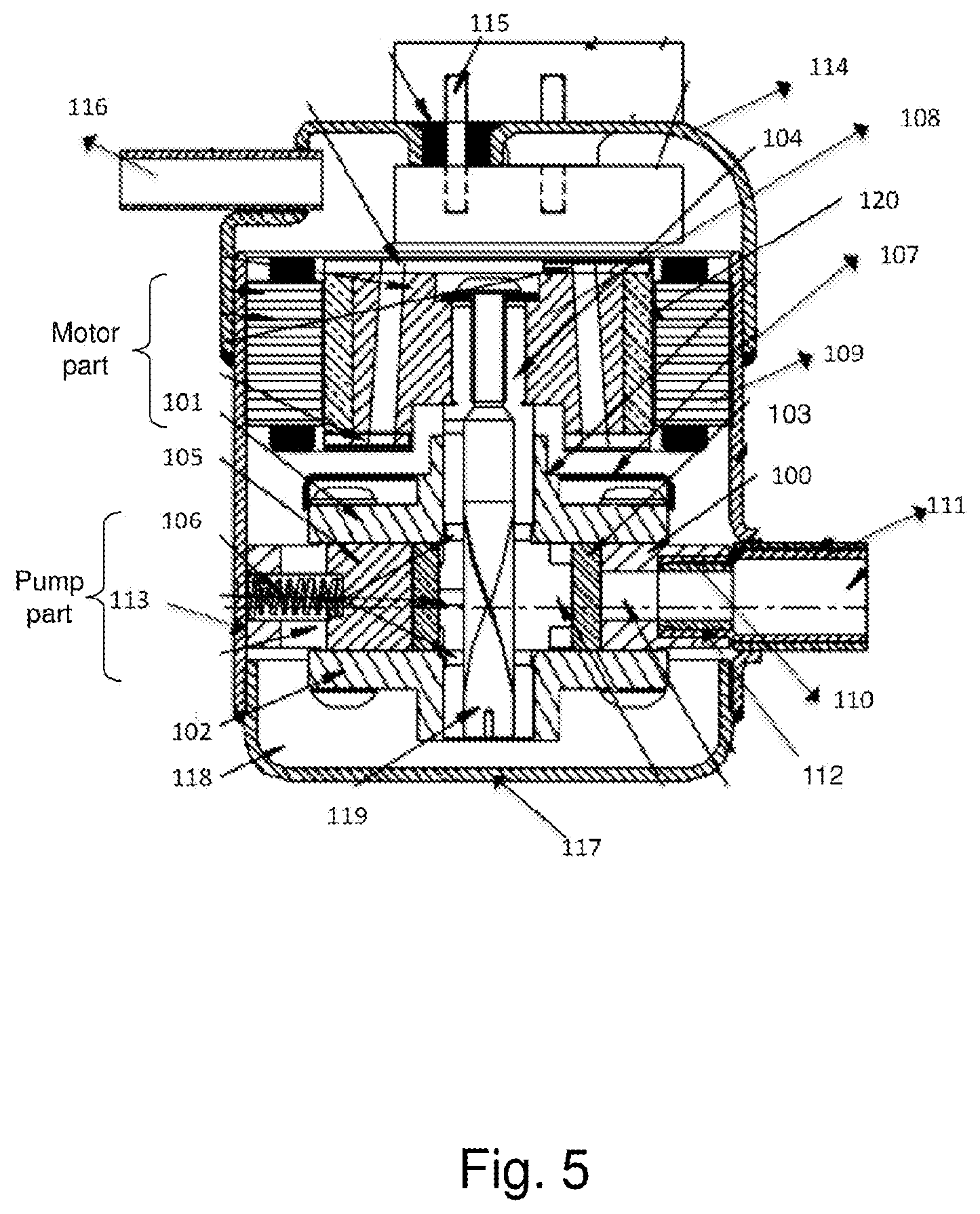 Patent US12448971 Figure 4 – Compact low noise rotary compressor