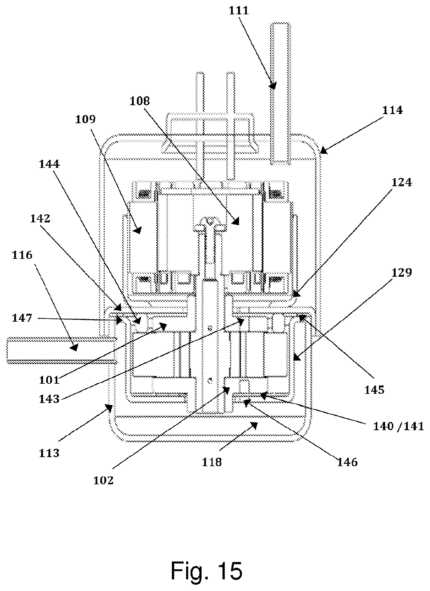 Patent US12448971 Figure 14 – Compact low noise rotary compressor