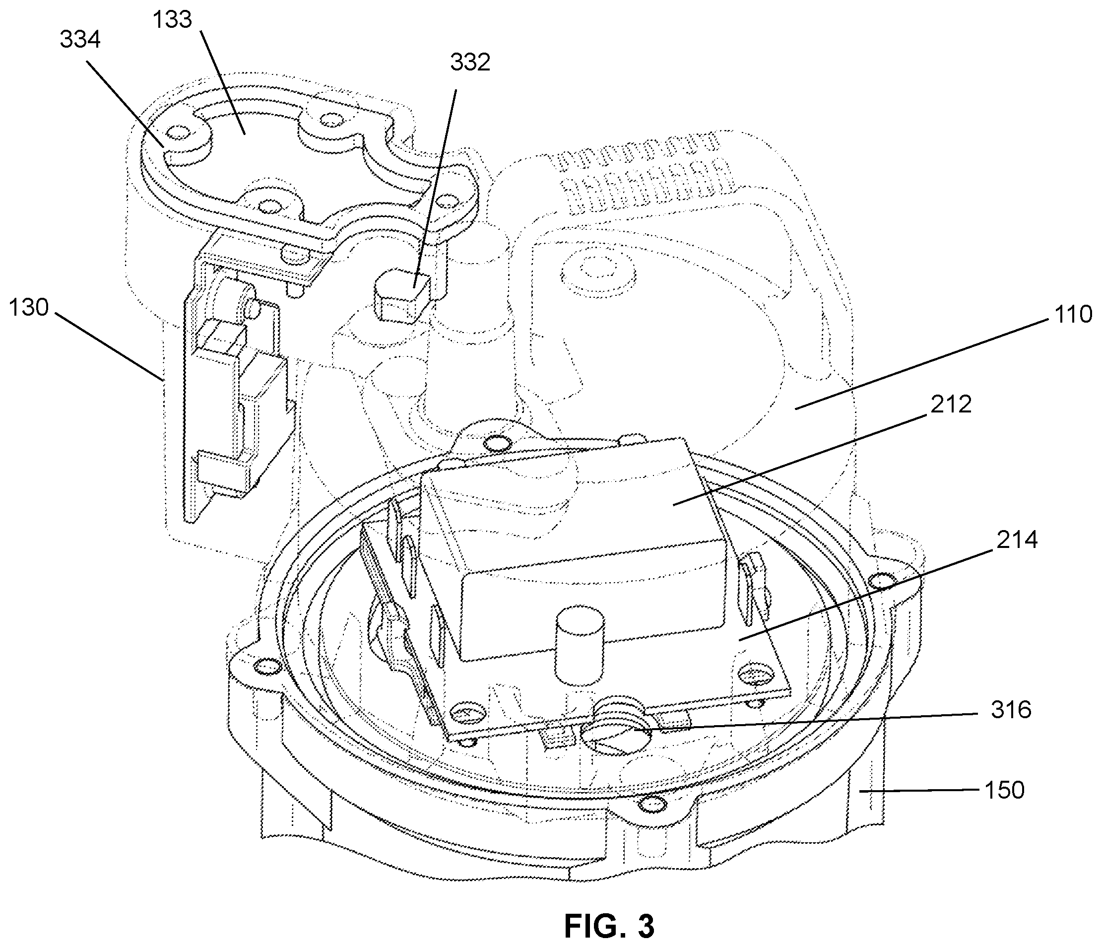 Patent US12448974 Figure 3 – Capacitive fluid detection system for a pump