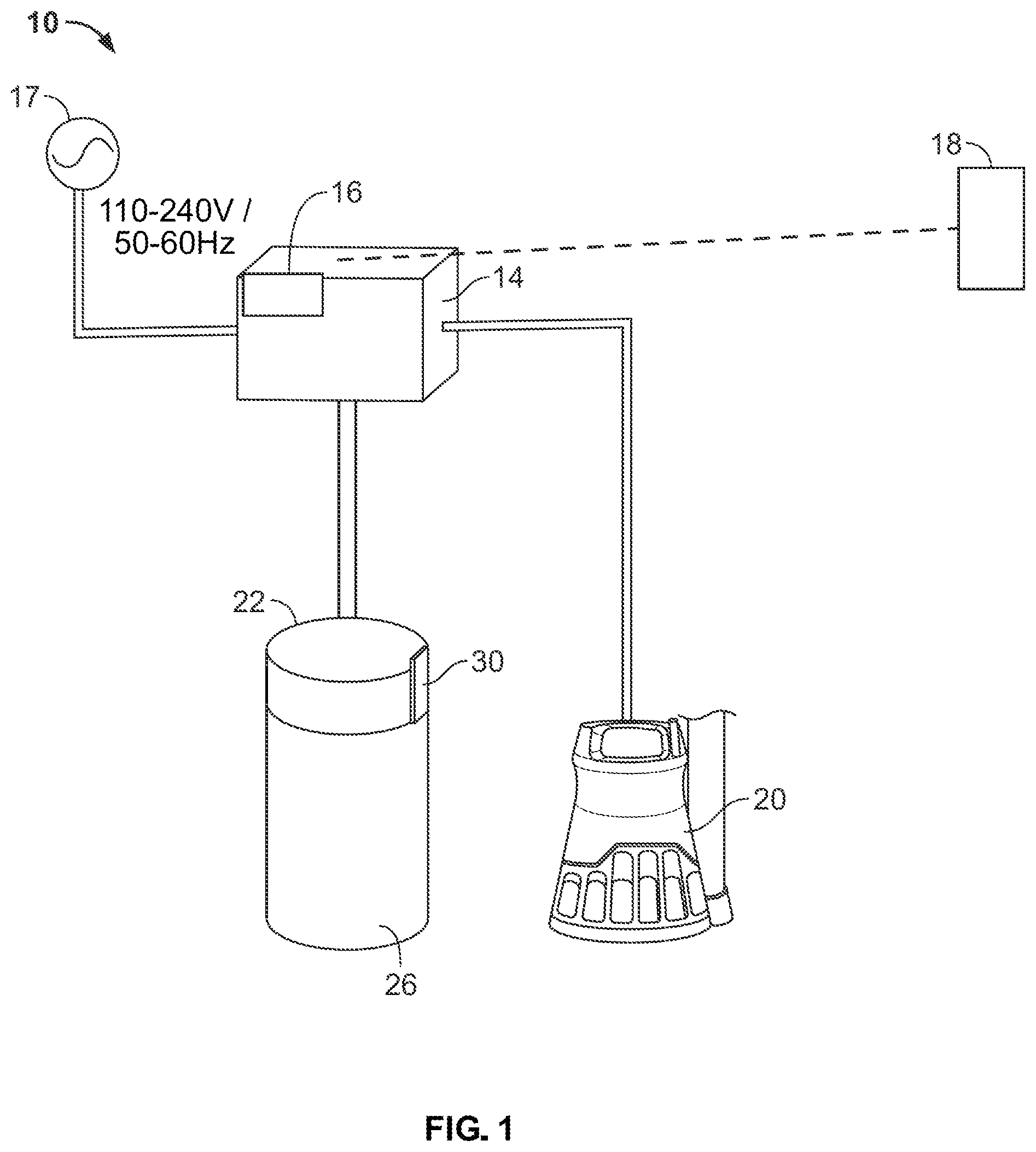 Patent US12448975 Figure 1 – Sump pump system and method