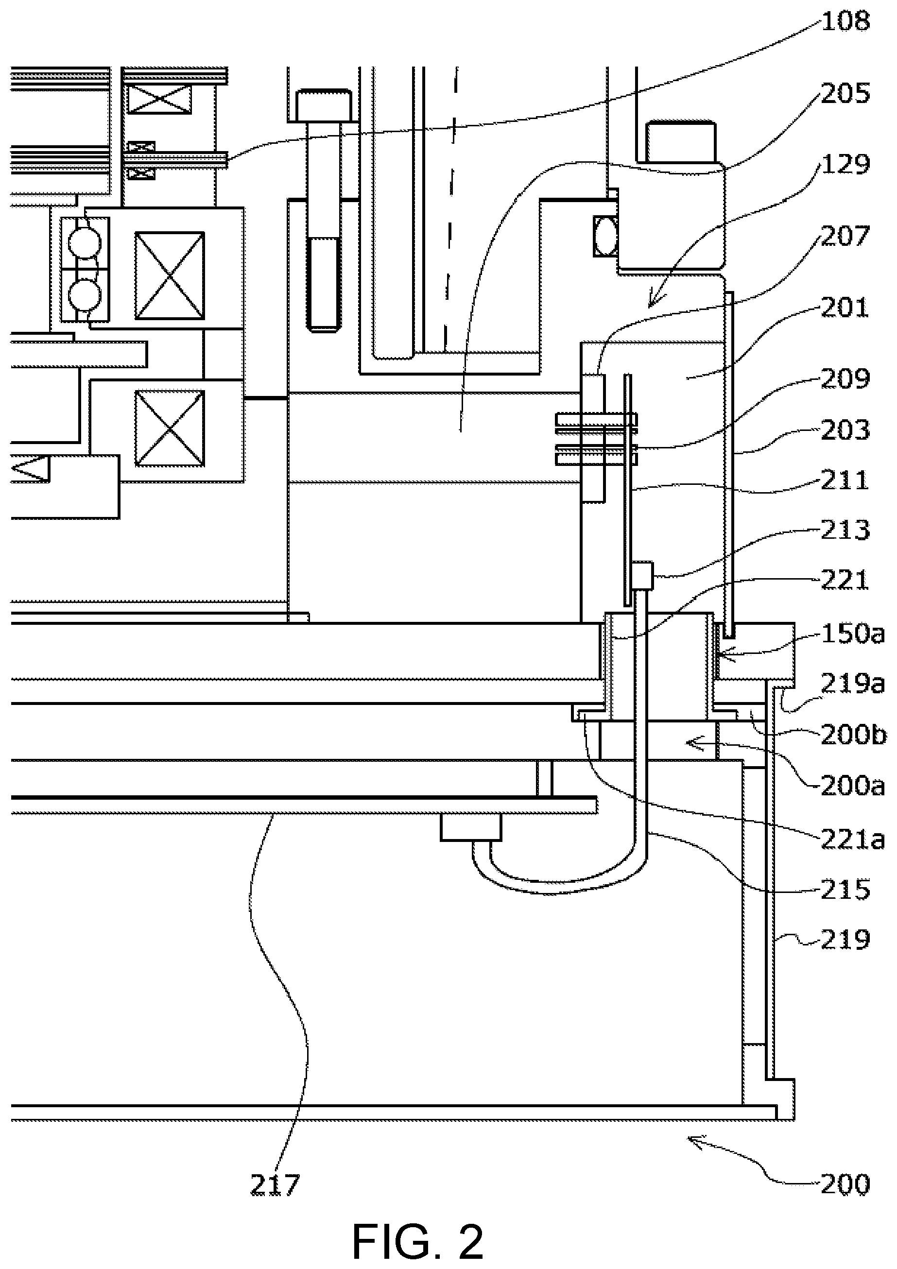 Patent US12448976 Figure 2 – Vacuum pump and control apparatus of vacuum pump with water leakage prevention between the pump main body and control apparatus