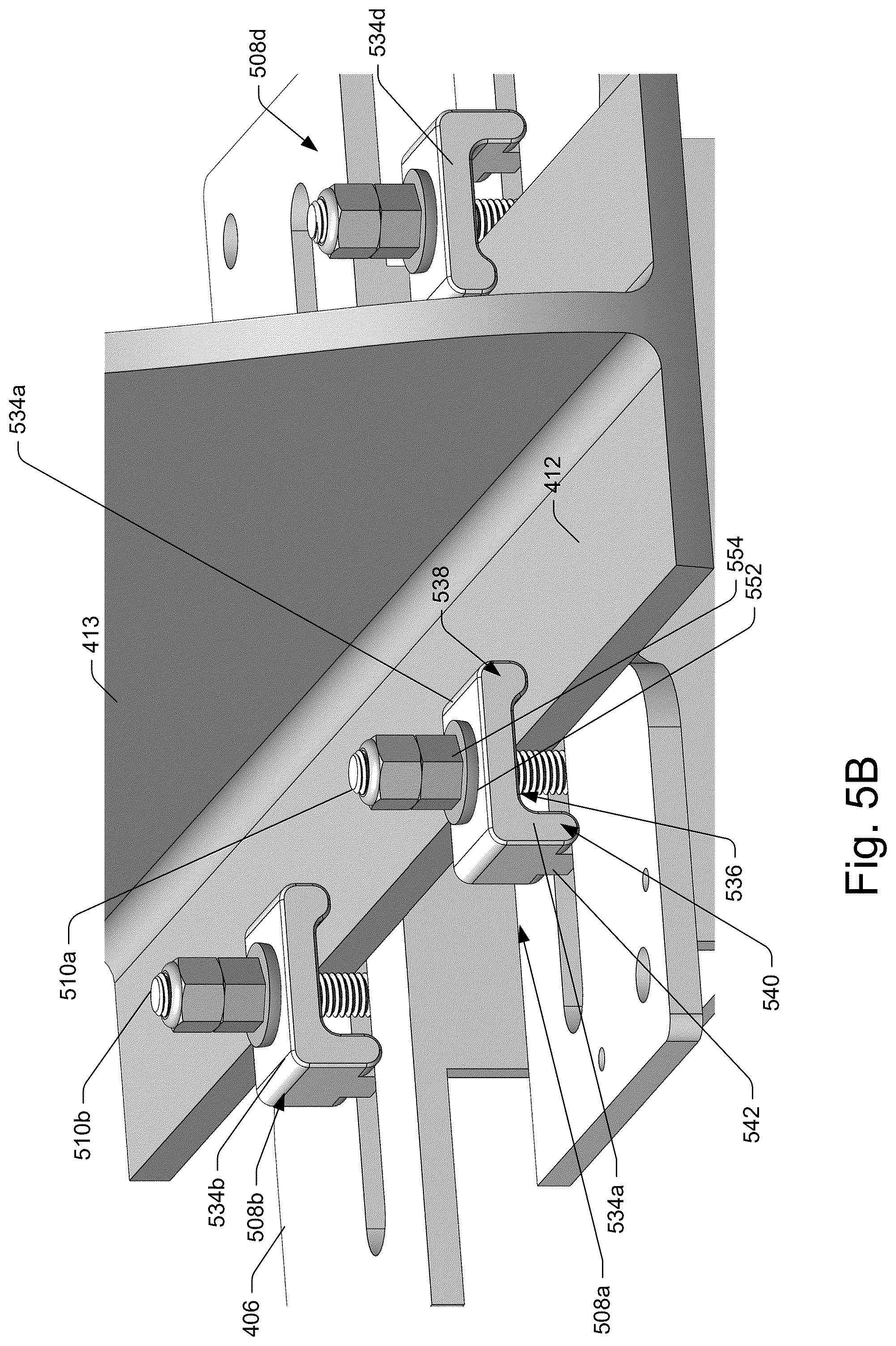 Patent US12448980 Figure 6 – Apparatus for securing a rotating fan with adjustable fasteners and method