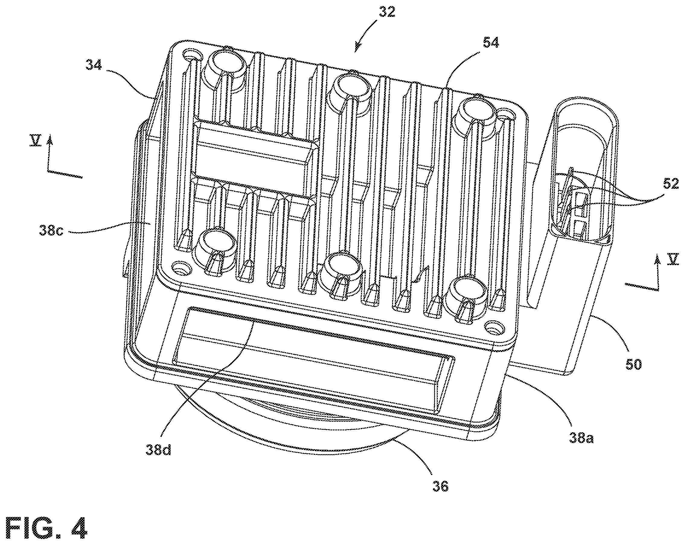 Patent US12448981 Figure 4 – Electronically commutated fluid pump including an integrated controller assembly having a sealing arrangement
