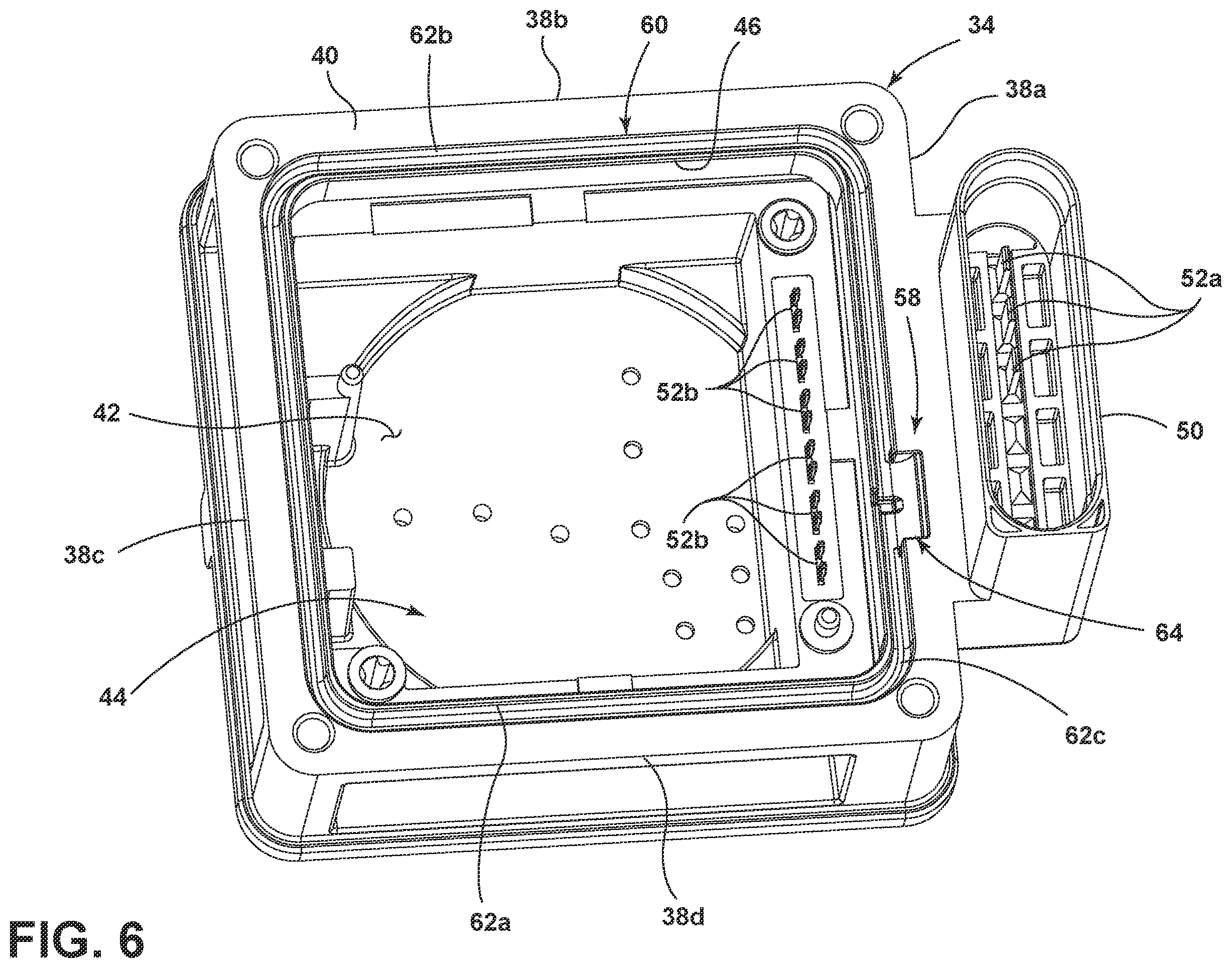 Patent US12448981 Figure 6 – Electronically commutated fluid pump including an integrated controller assembly having a sealing arrangement