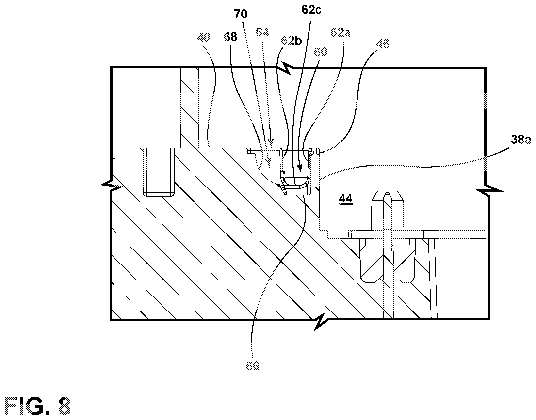 Patent US12448981 Figure 8 – Electronically commutated fluid pump including an integrated controller assembly having a sealing arrangement