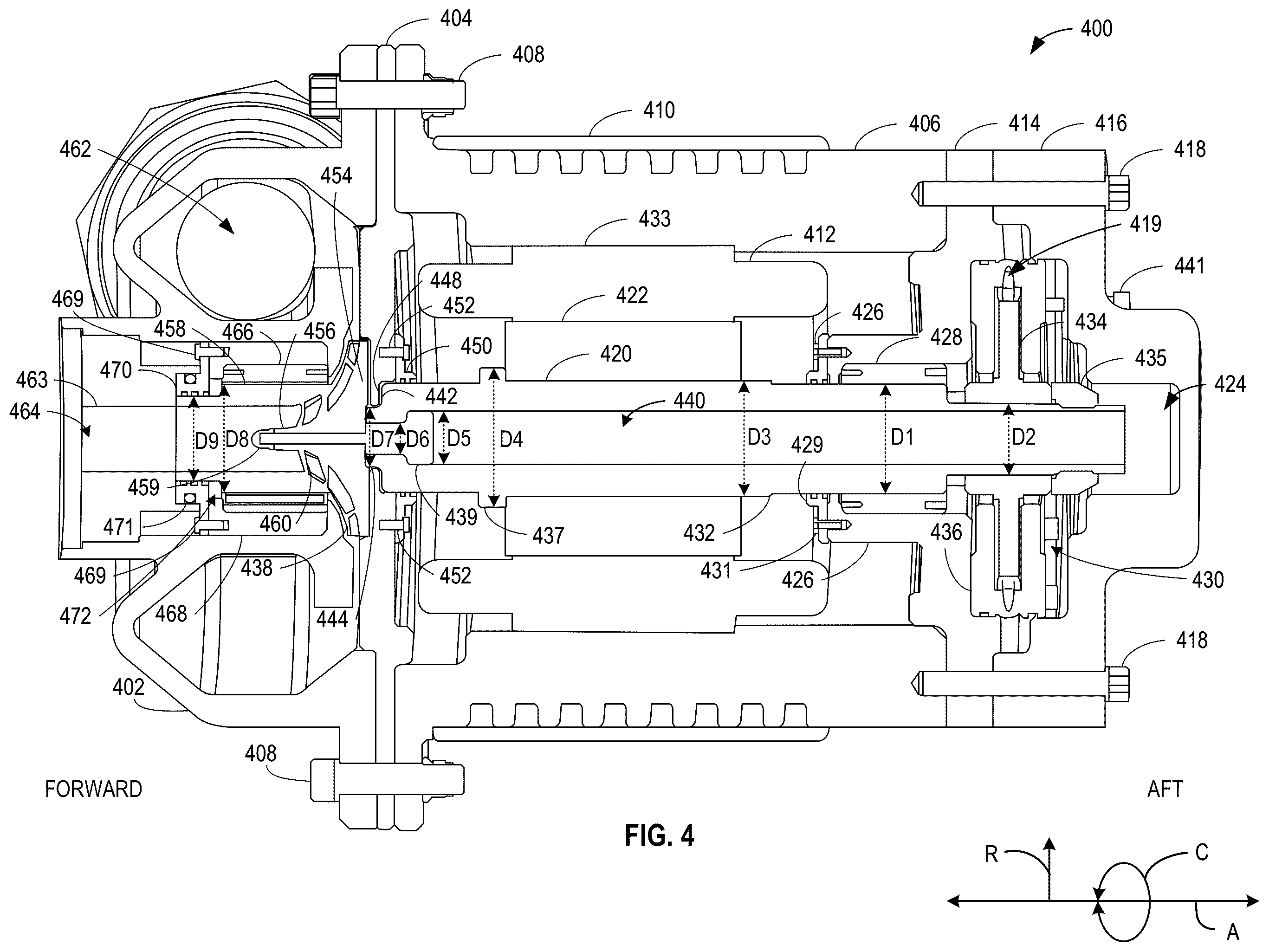 Patent US12448982 Figure 4 – Impeller bearings for pumps