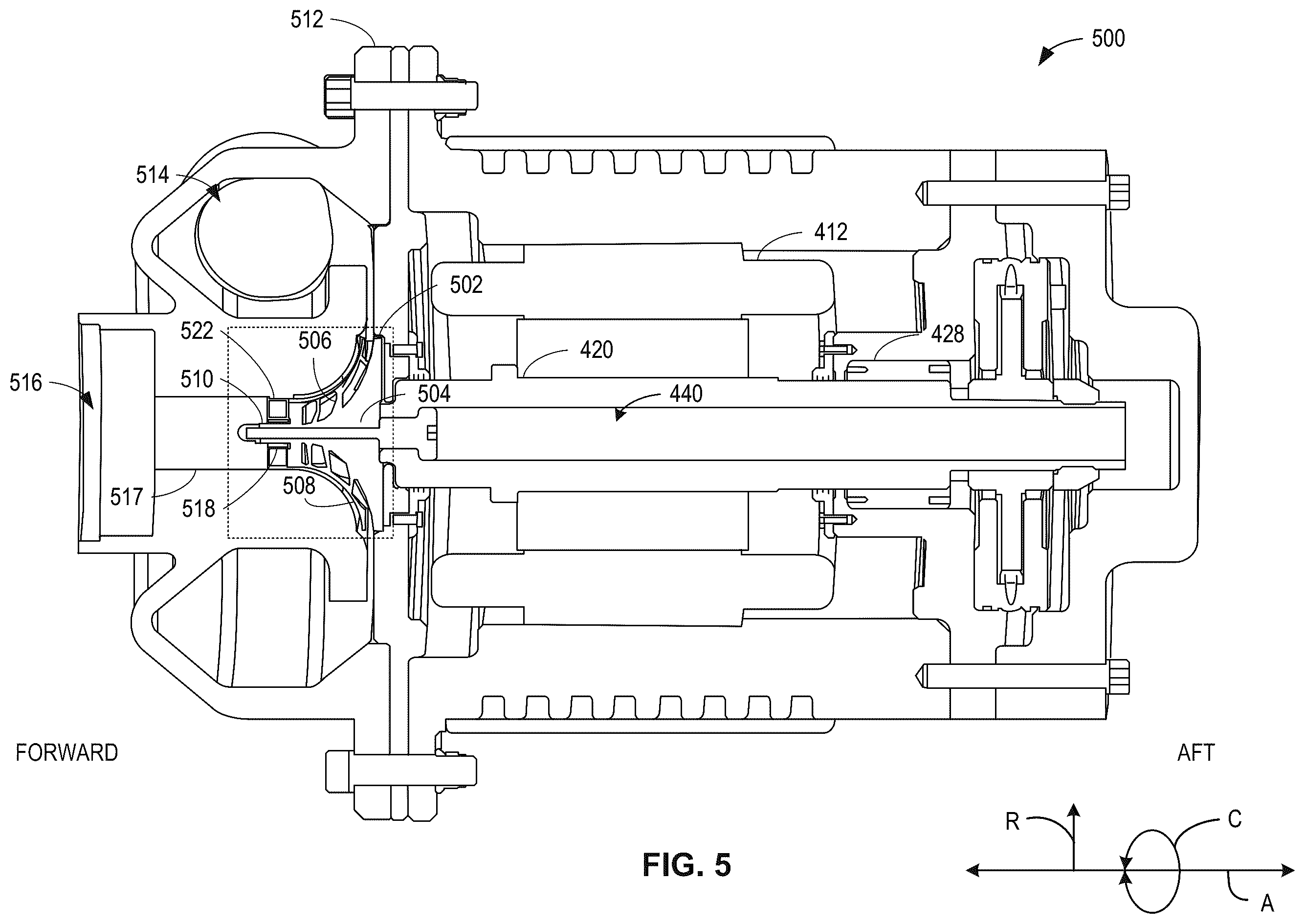 Patent US12448982 Figure 5 – Impeller bearings for pumps