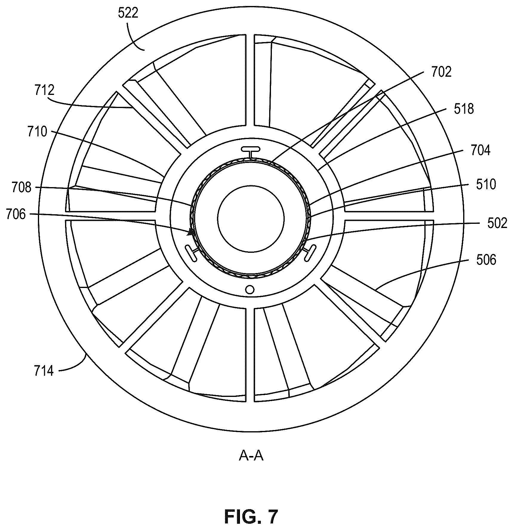 Patent US12448982 Figure 7 – Impeller bearings for pumps