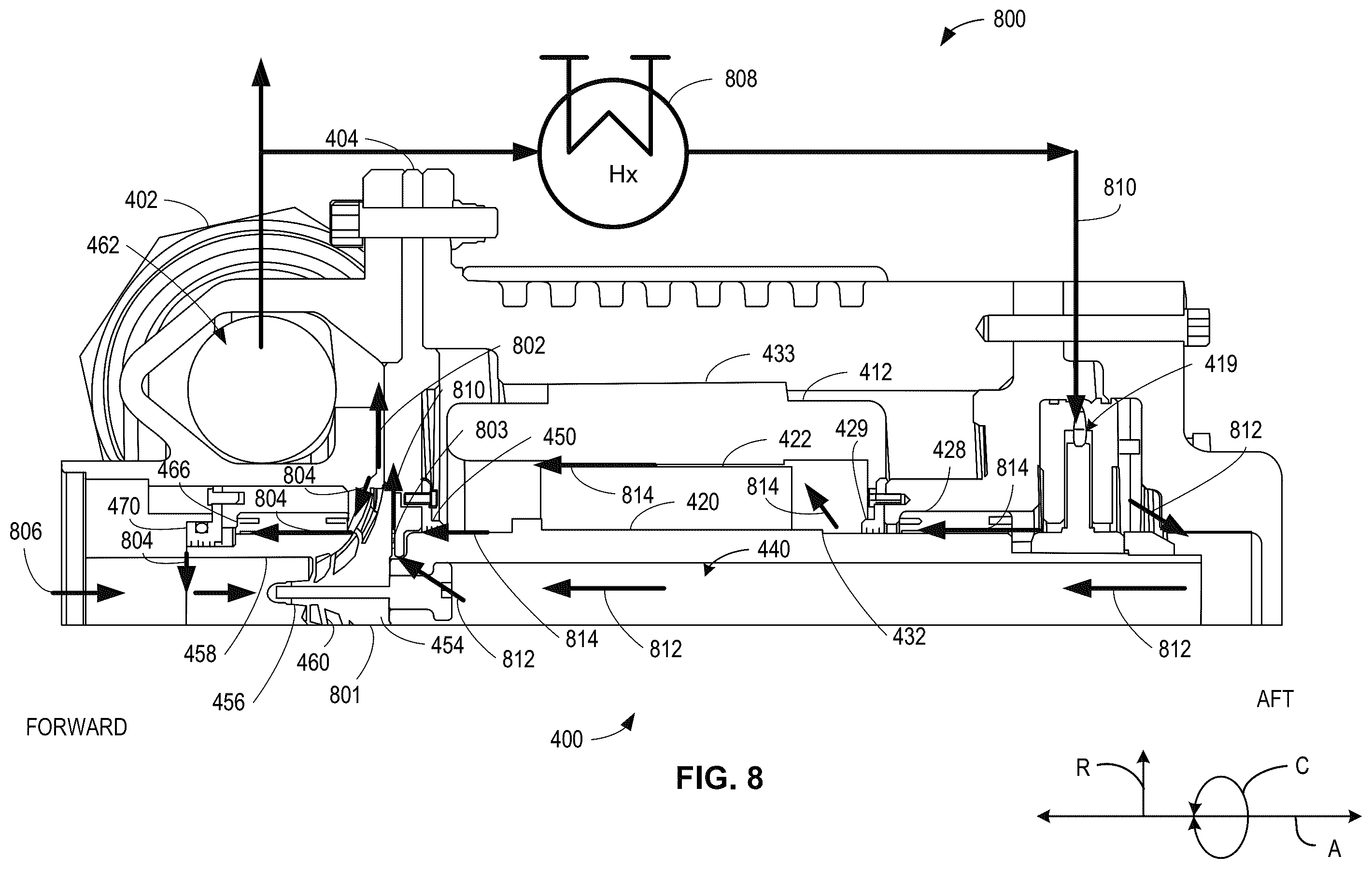 Patent US12448982 Figure 8 – Impeller bearings for pumps