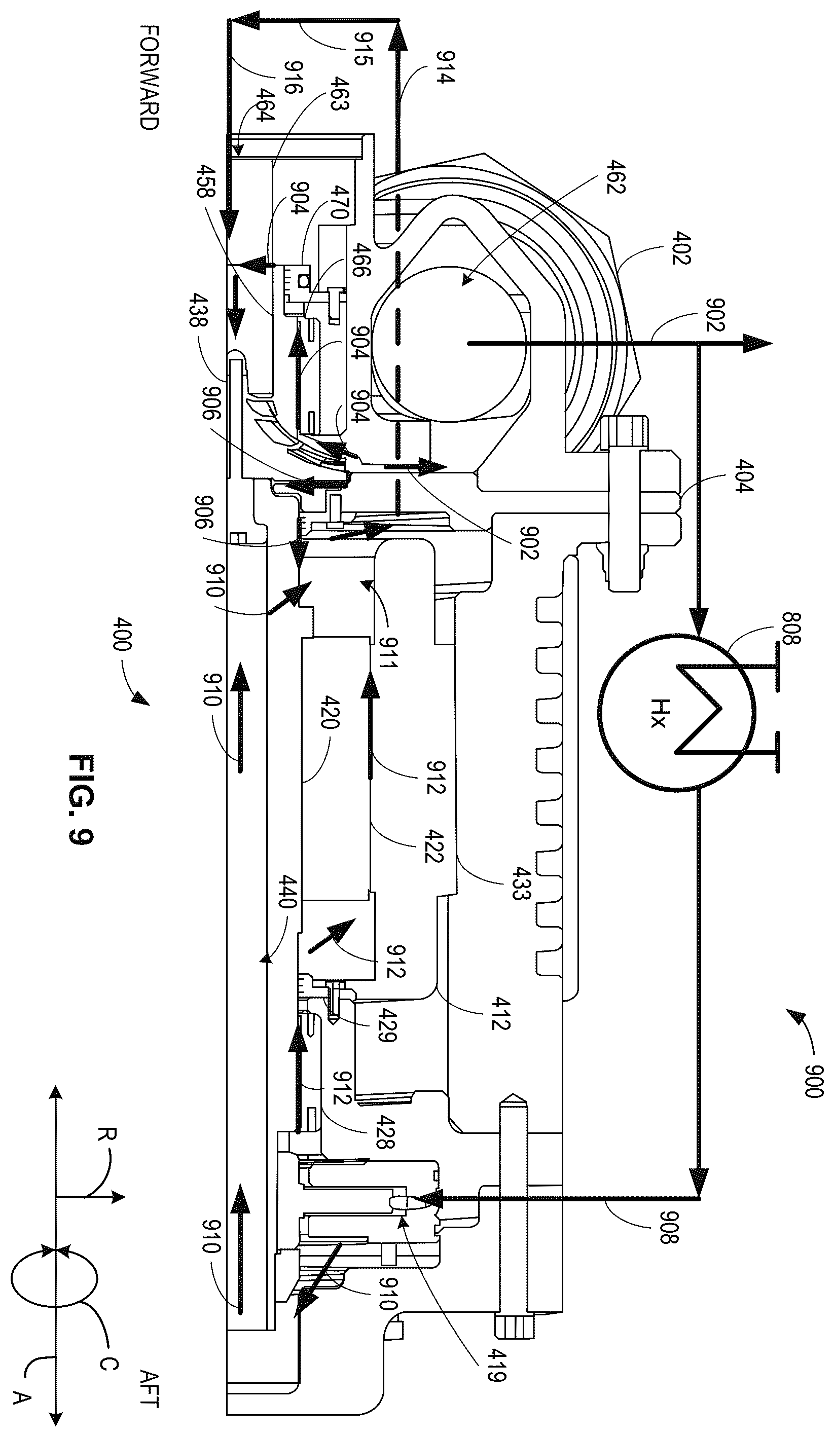 Patent US12448982 Figure 9 – Impeller bearings for pumps