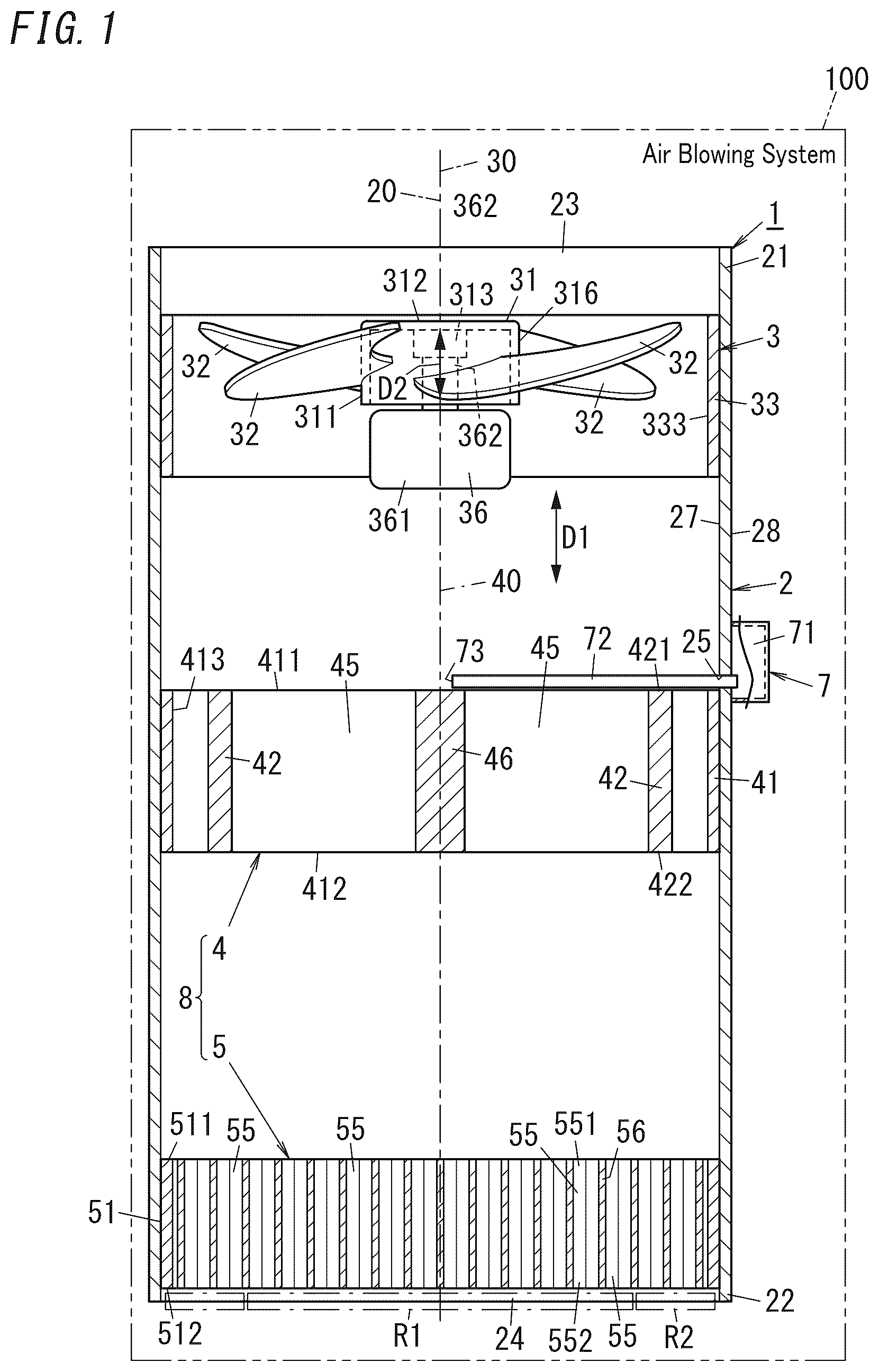 Patent US12448985 Figure 1 – Air blower