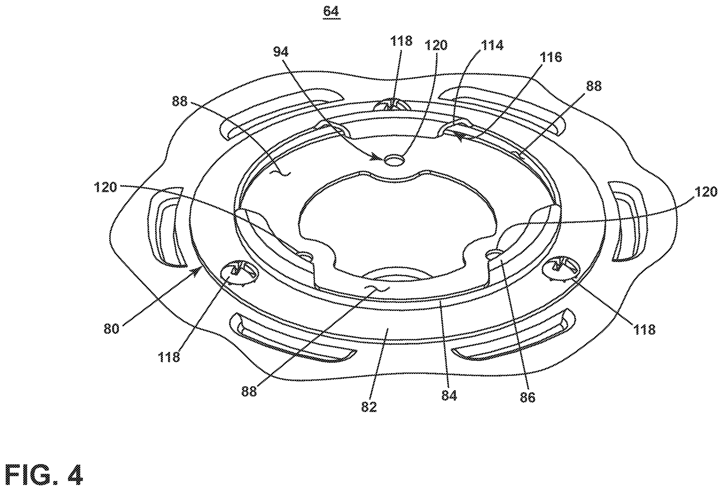 Patent US12448986 Figure 4 – Ceiling fan with quick connection