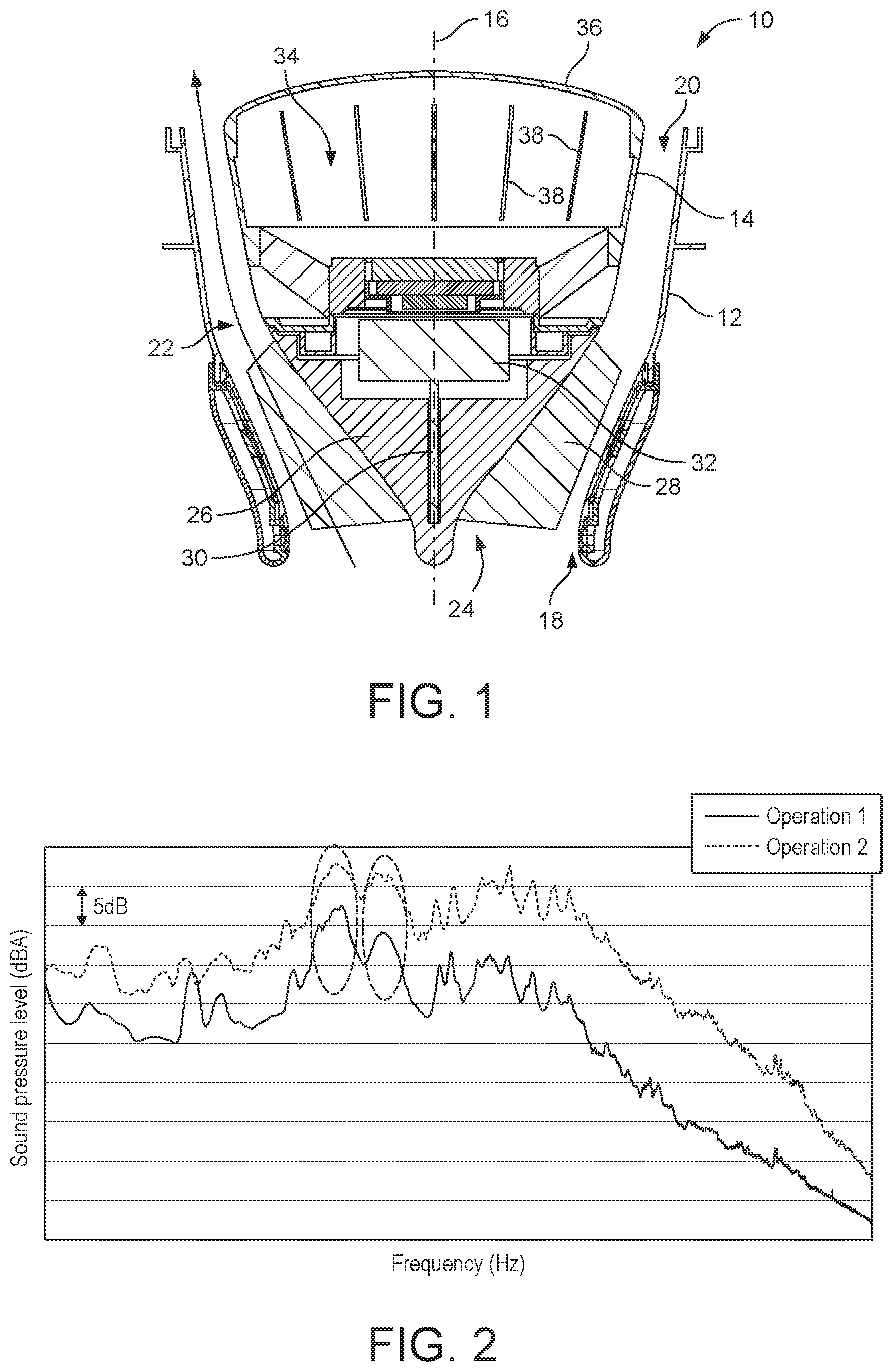 Patent US12448987 Figure 1 – Noise reduction for air flow devices