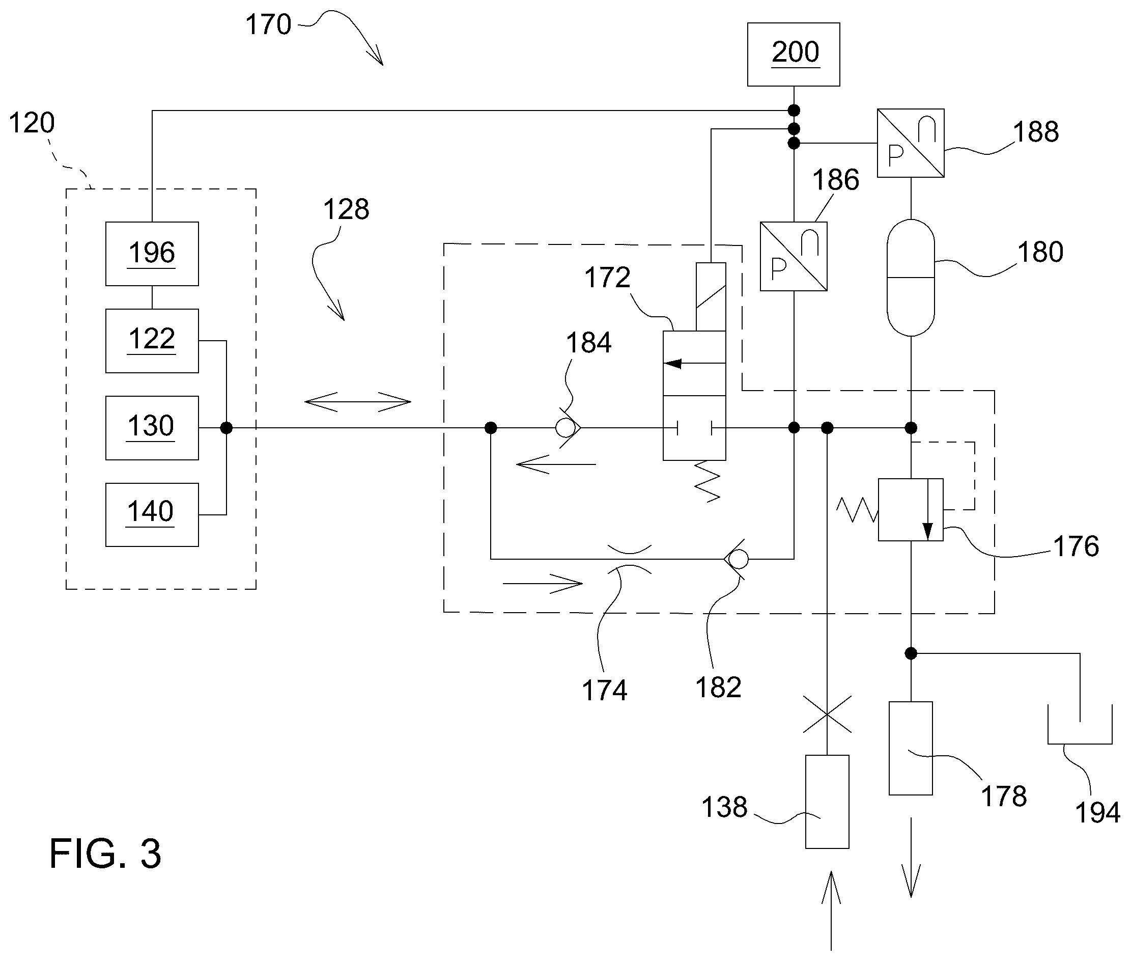 Patent US12448989 Figure 3 – Auxiliary hydraulic system for a work vehicle