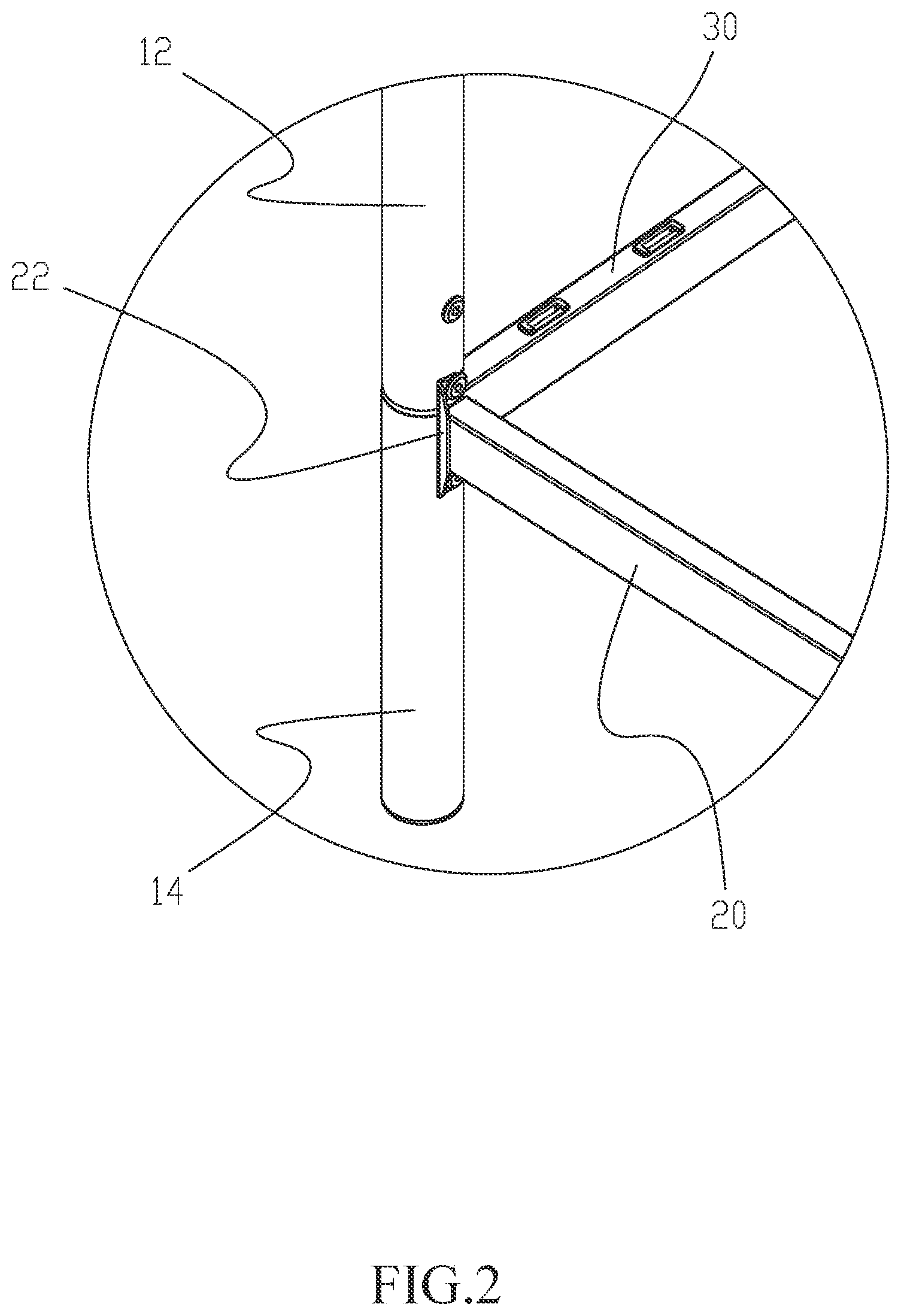 Patent US12448994 Figure 2 – Assembly structure for bed column and lateral bed rod
