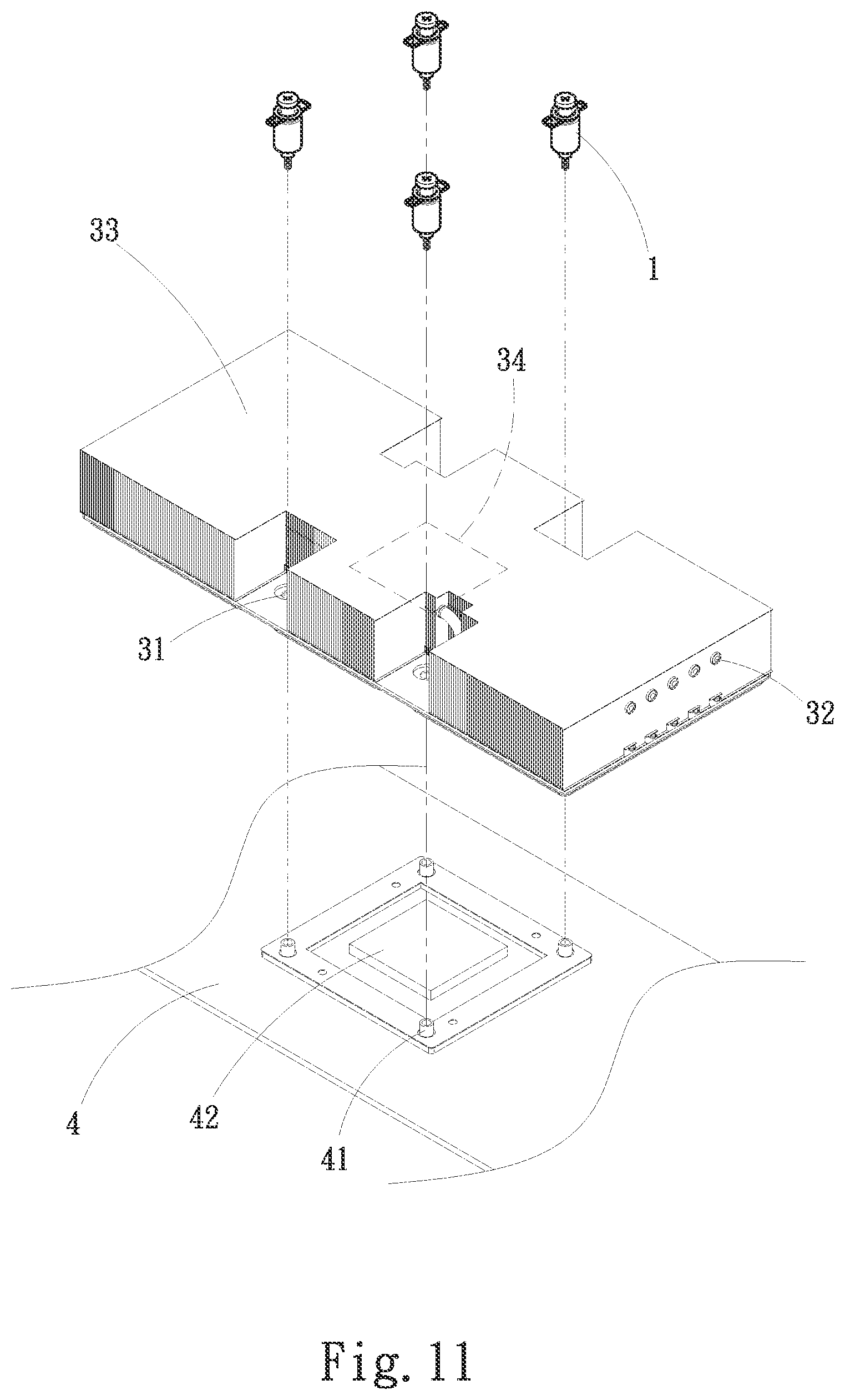 Patent US12448995 Figure 13 – Screw fixing structure for heat dissipation unit and heat dissipation unit using same