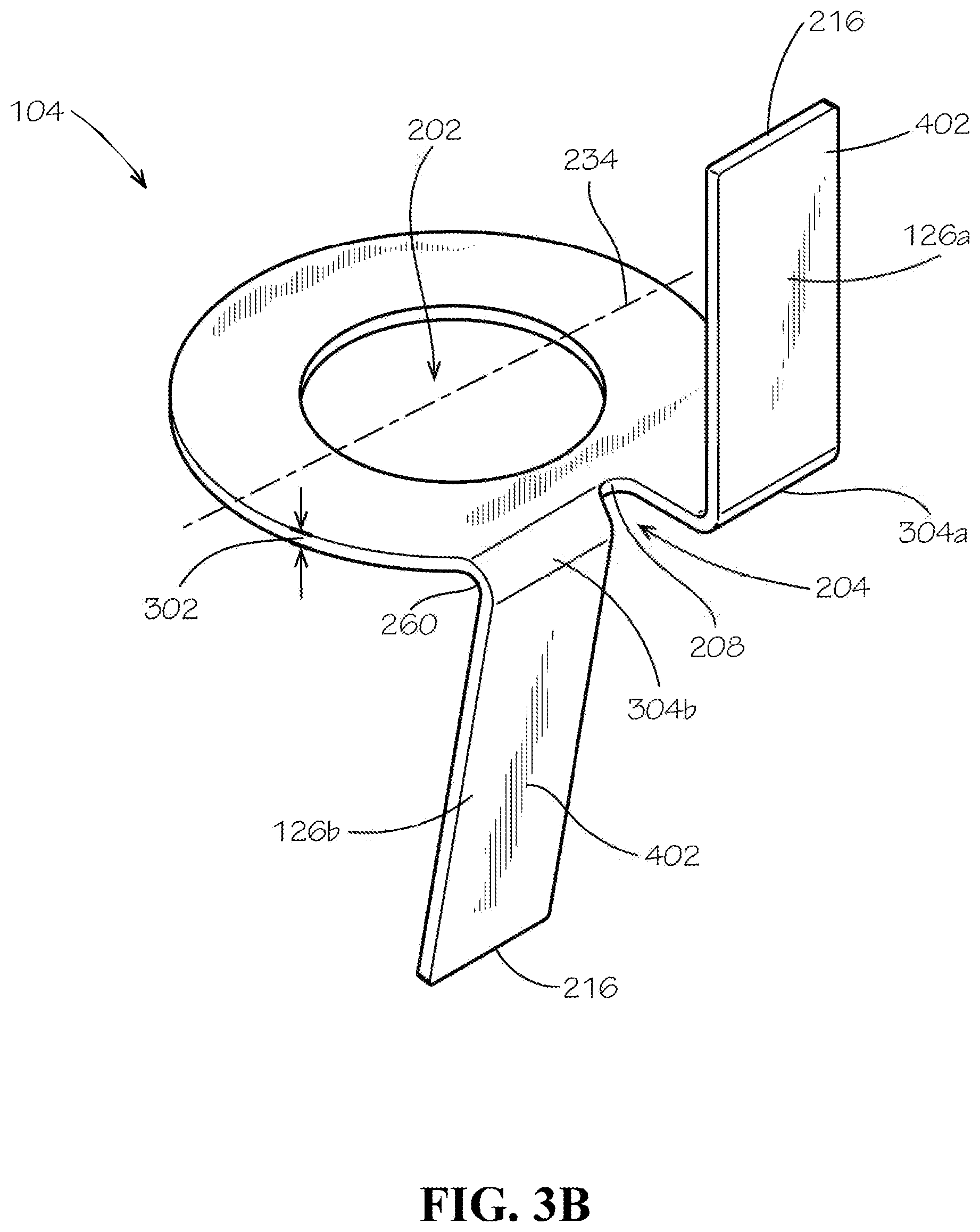 Patent US12448996 Figure 5 – Pipe hanger with lock tab washer