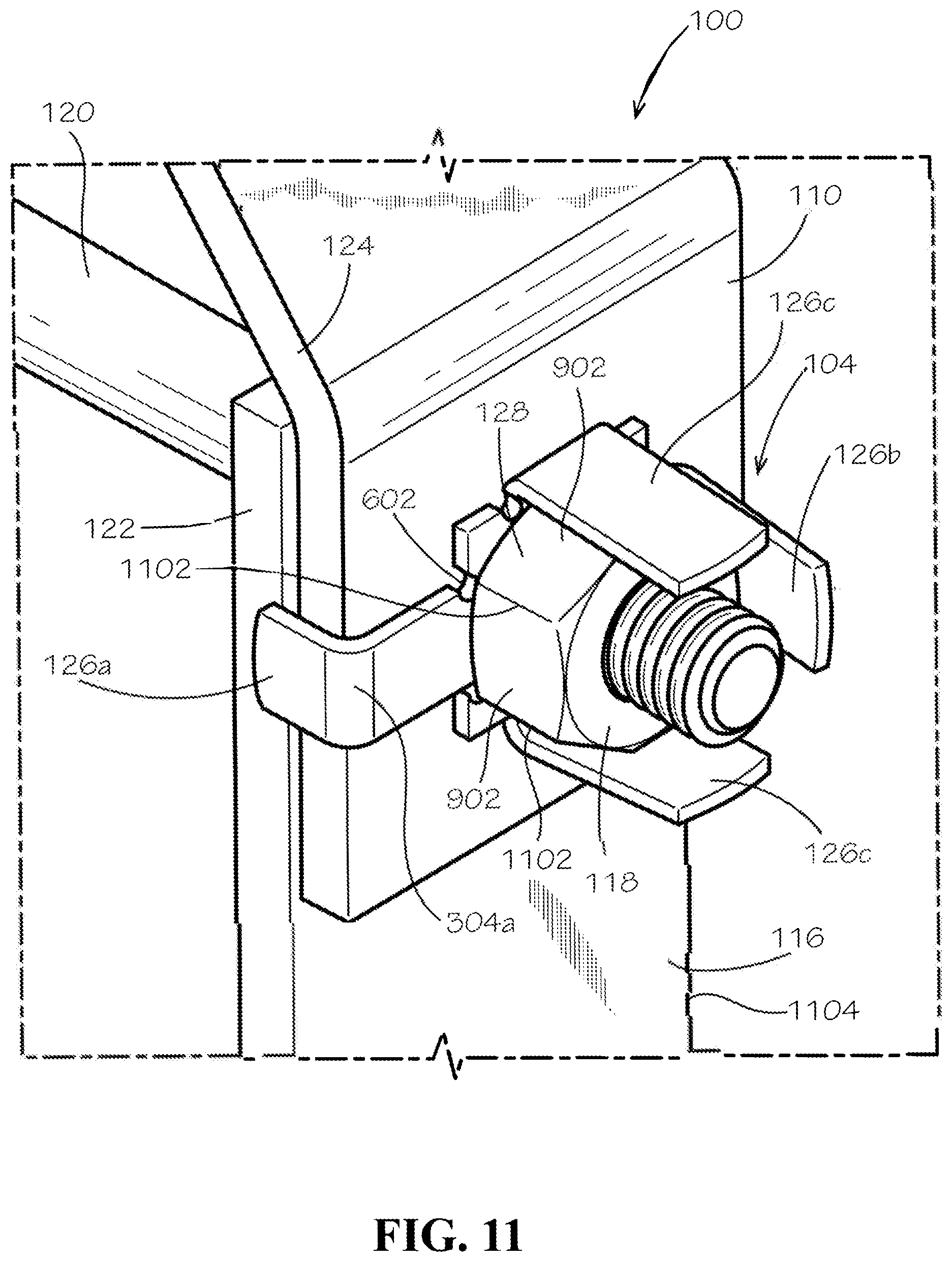 Patent US12448996 Figure 13 – Pipe hanger with lock tab washer