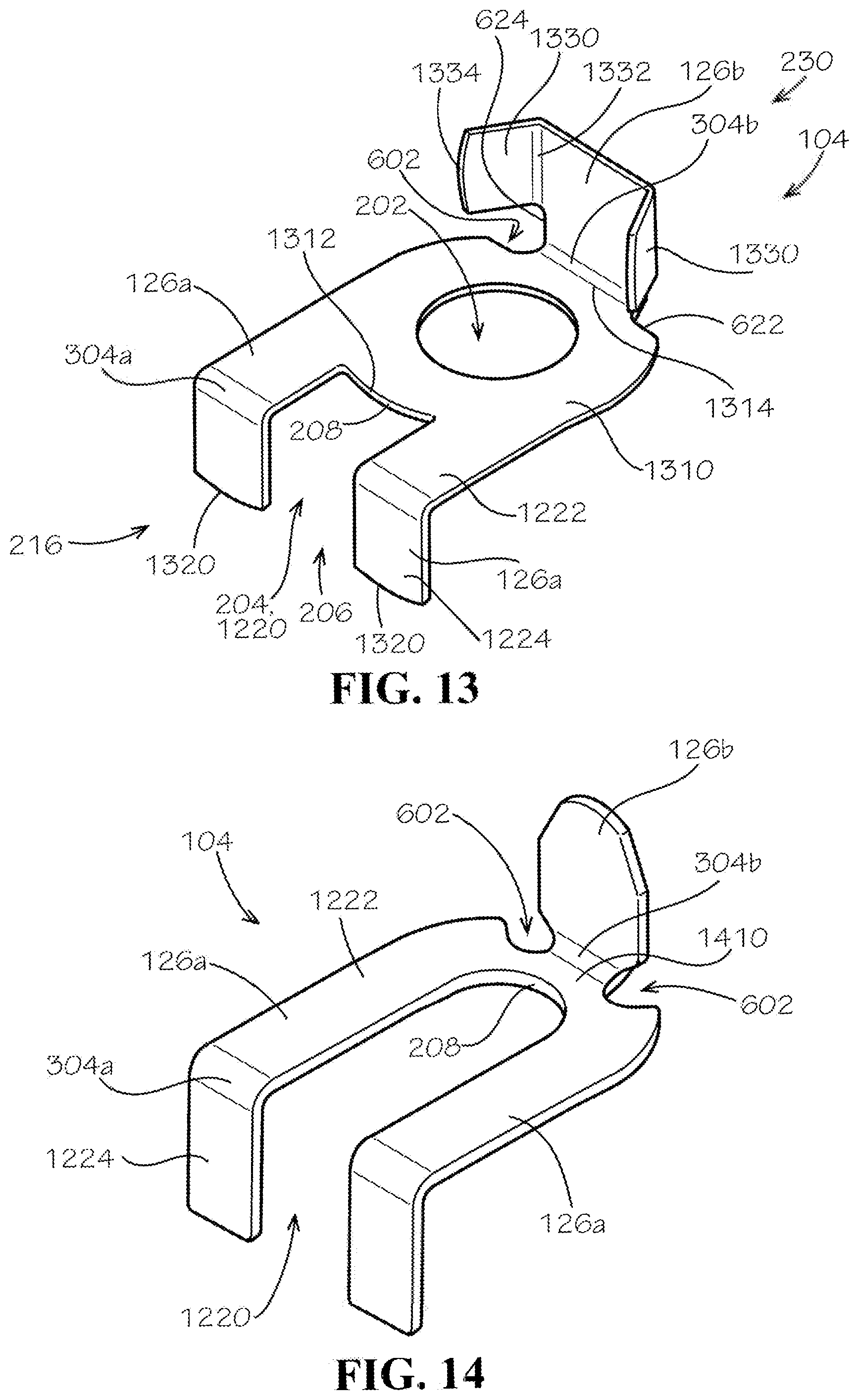 Patent US12448996 Figure 15 – Pipe hanger with lock tab washer