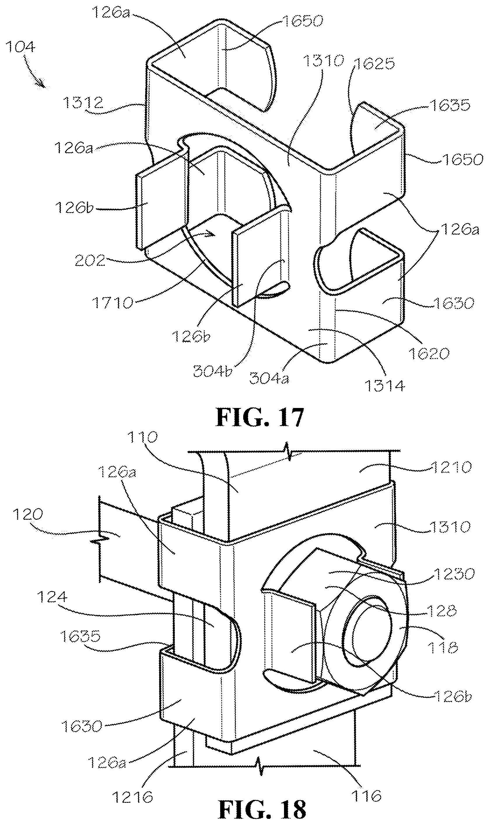 Patent US12448996 Figure 17 – Pipe hanger with lock tab washer