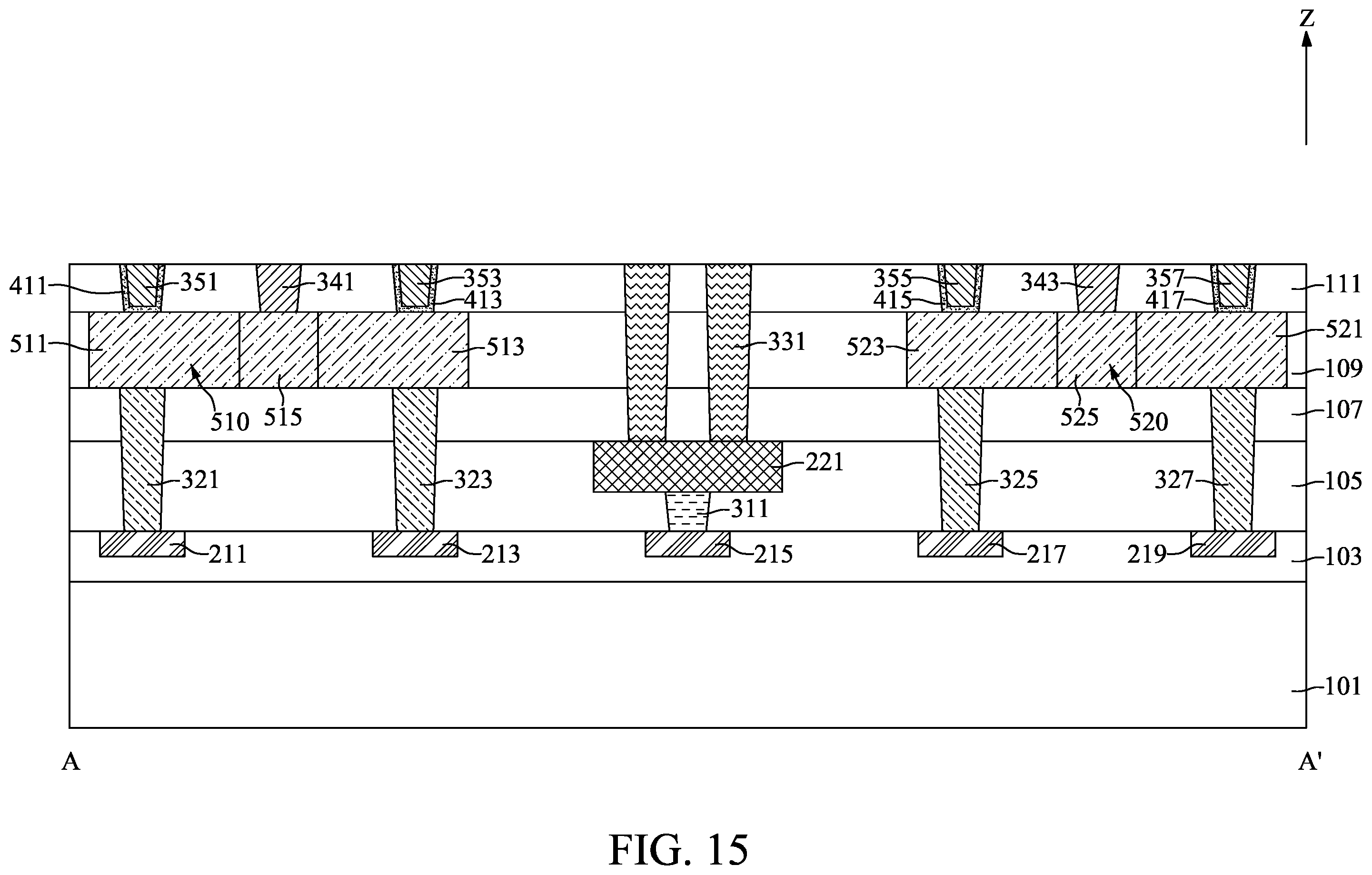 Patent US12453008 Figure 15 – Semiconductor device with selection structure and method for fabricating the same