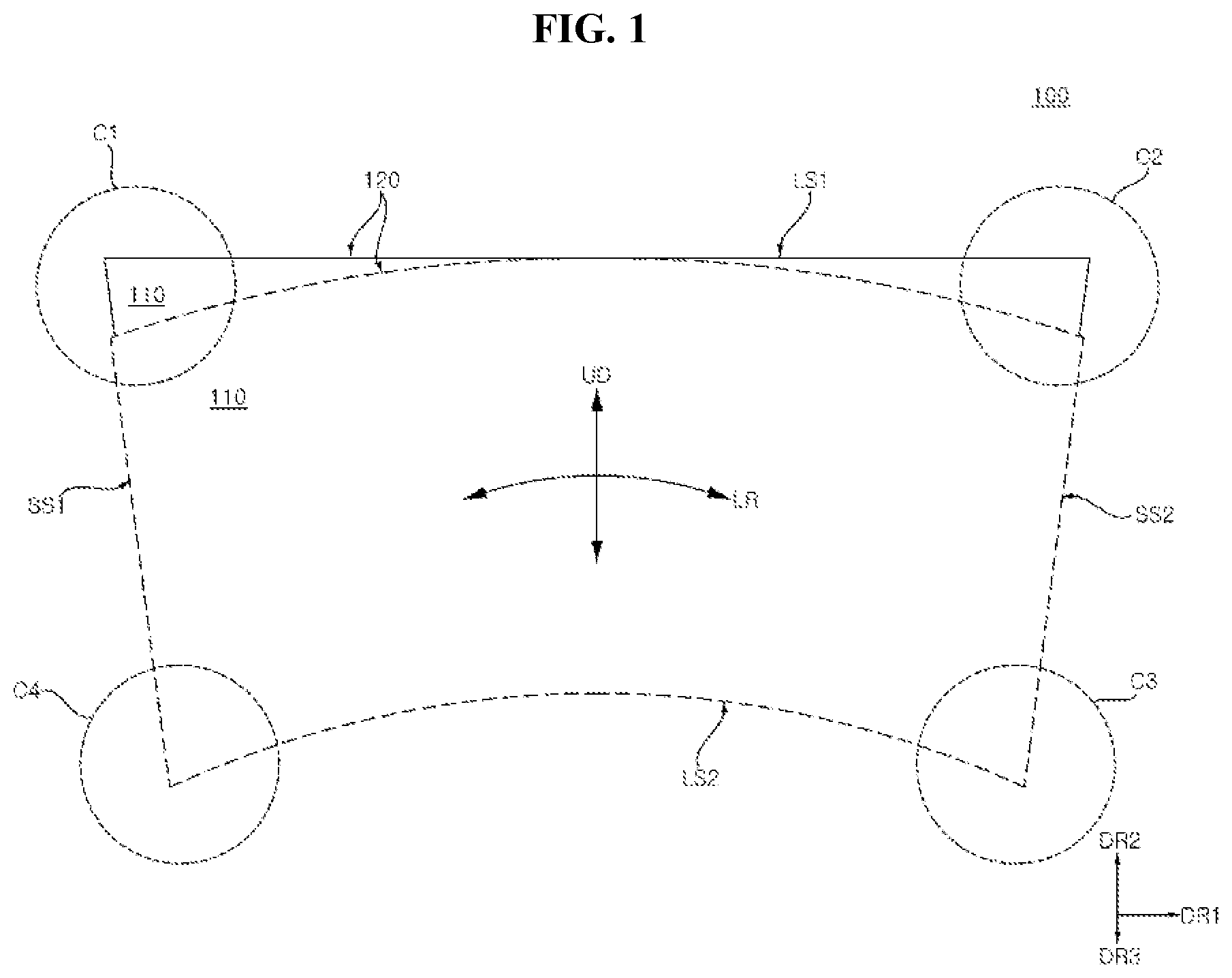 Patent US12453022 Figure 1 – Display device