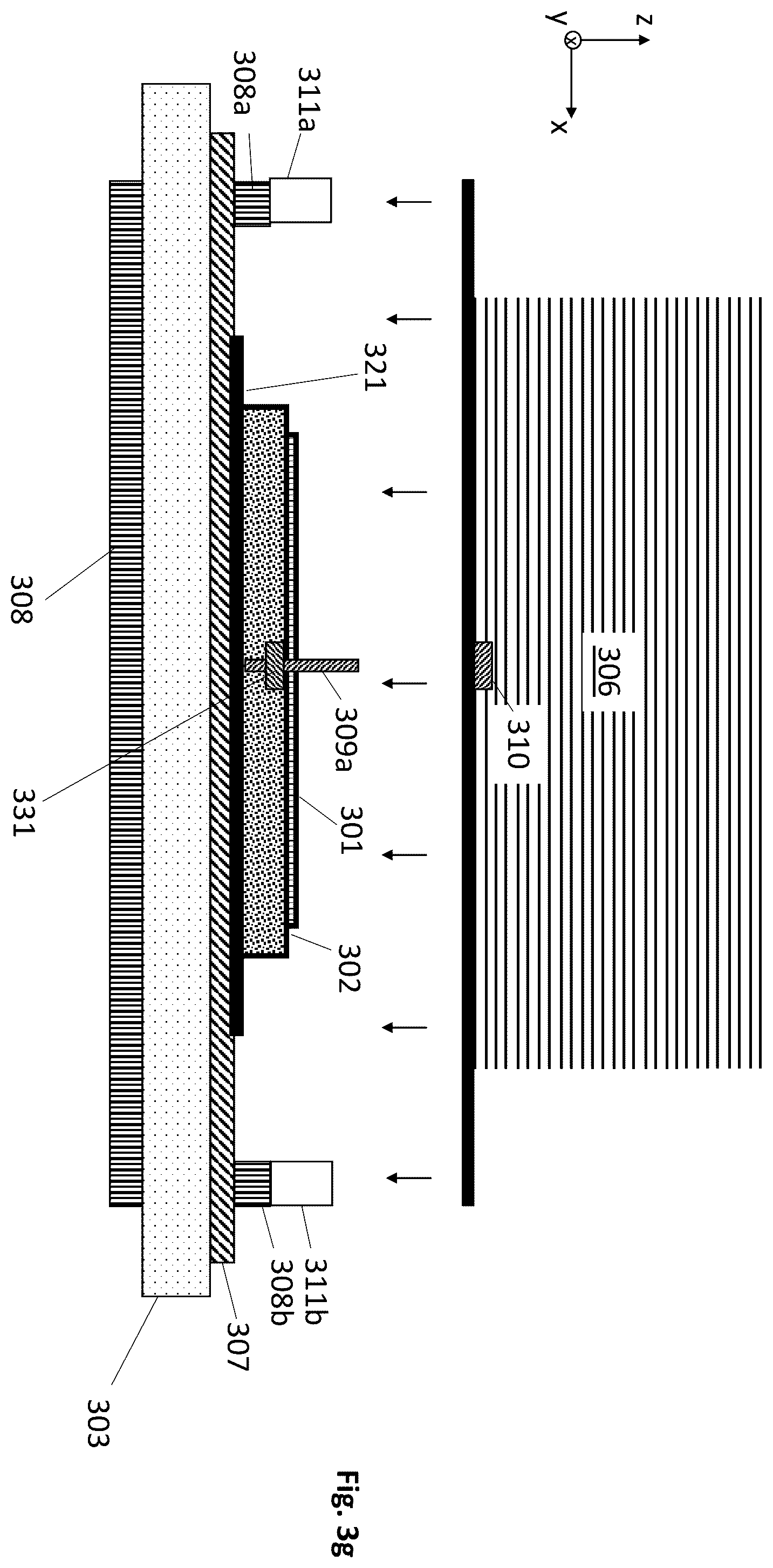 Patent US12453054 Figure 9 – Cooling assembly with strap element to diminish lateral movement of cooling mass during installation of the cooling mass