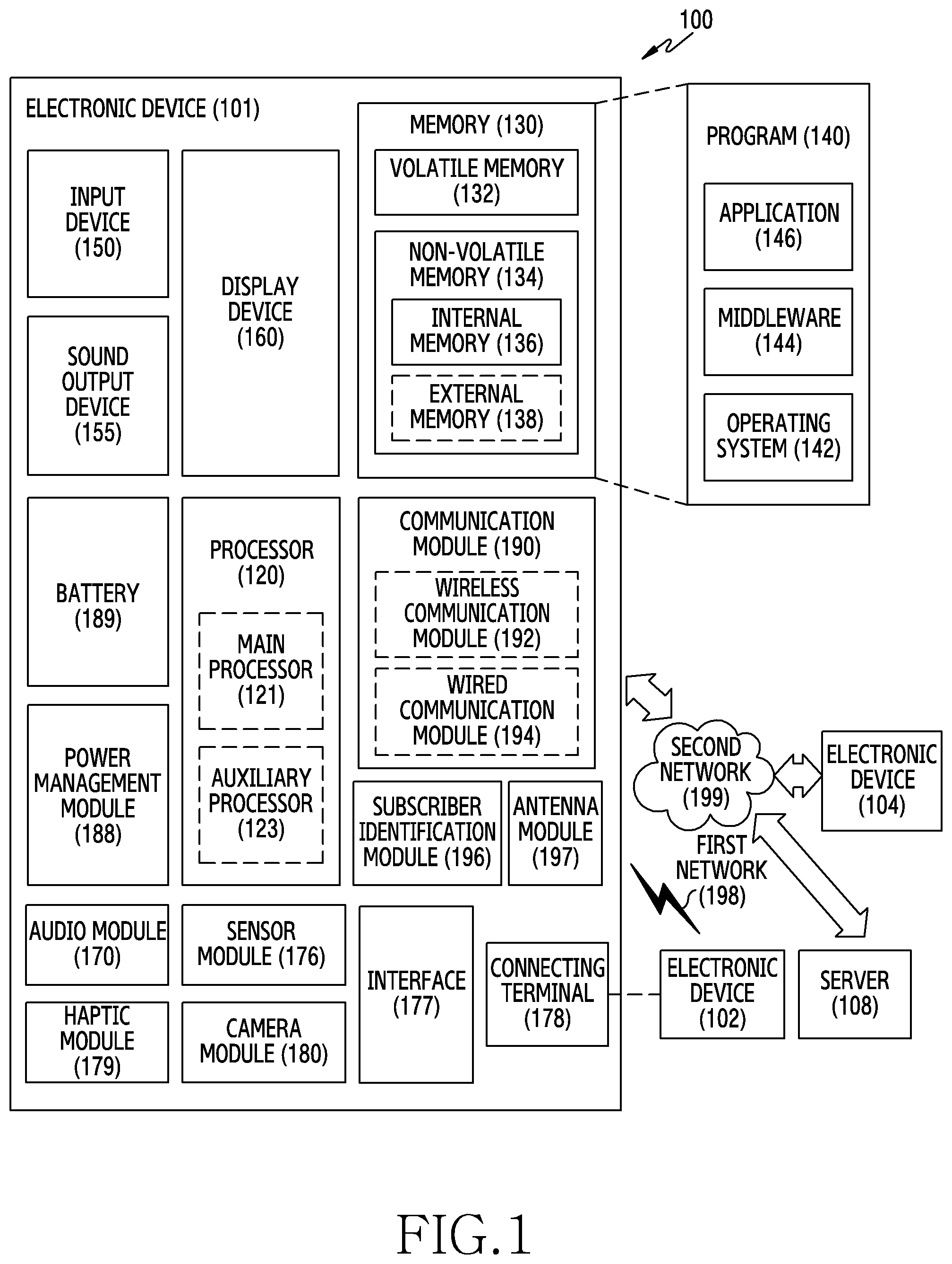 Patent US12453056 Figure 1 – Foldable electronic device comprising heat-dissipating structure