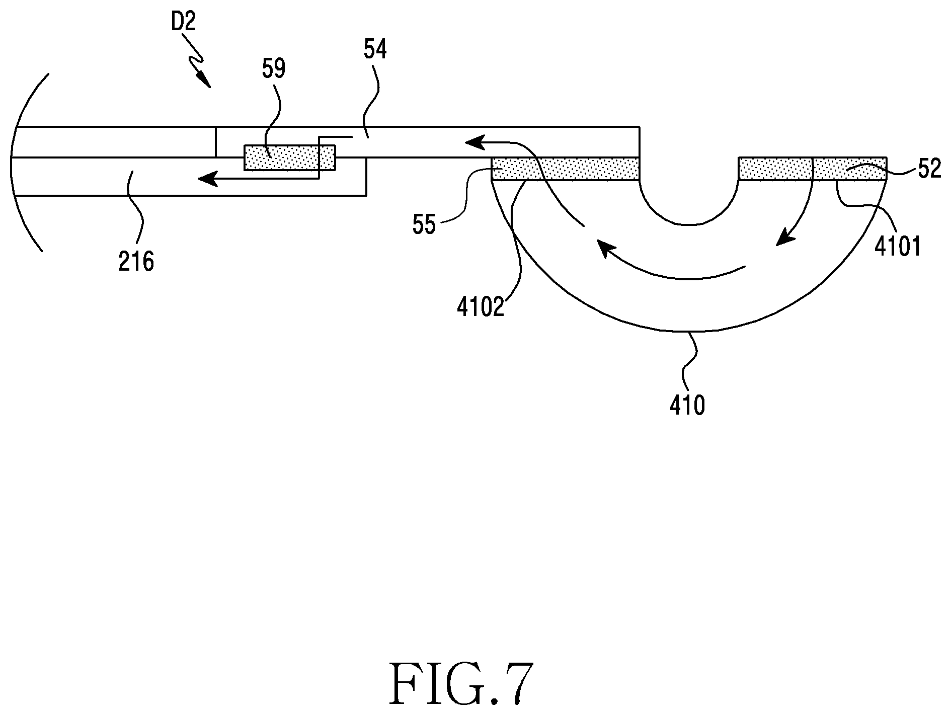 Patent US12453056 Figure 8 – Foldable electronic device comprising heat-dissipating structure