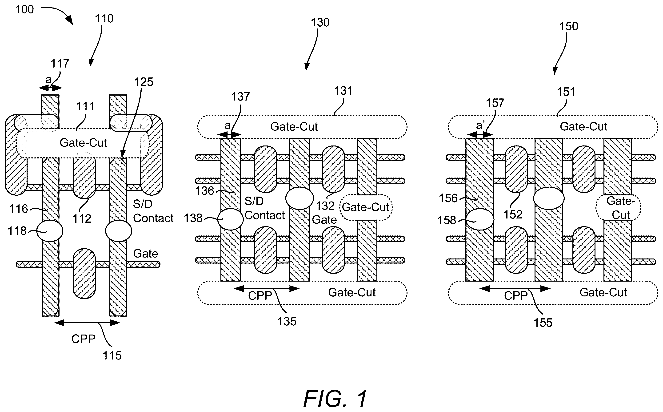 Patent US12453071 Figure 1 – Gate spacer structures for three-dimensional semiconductor devices