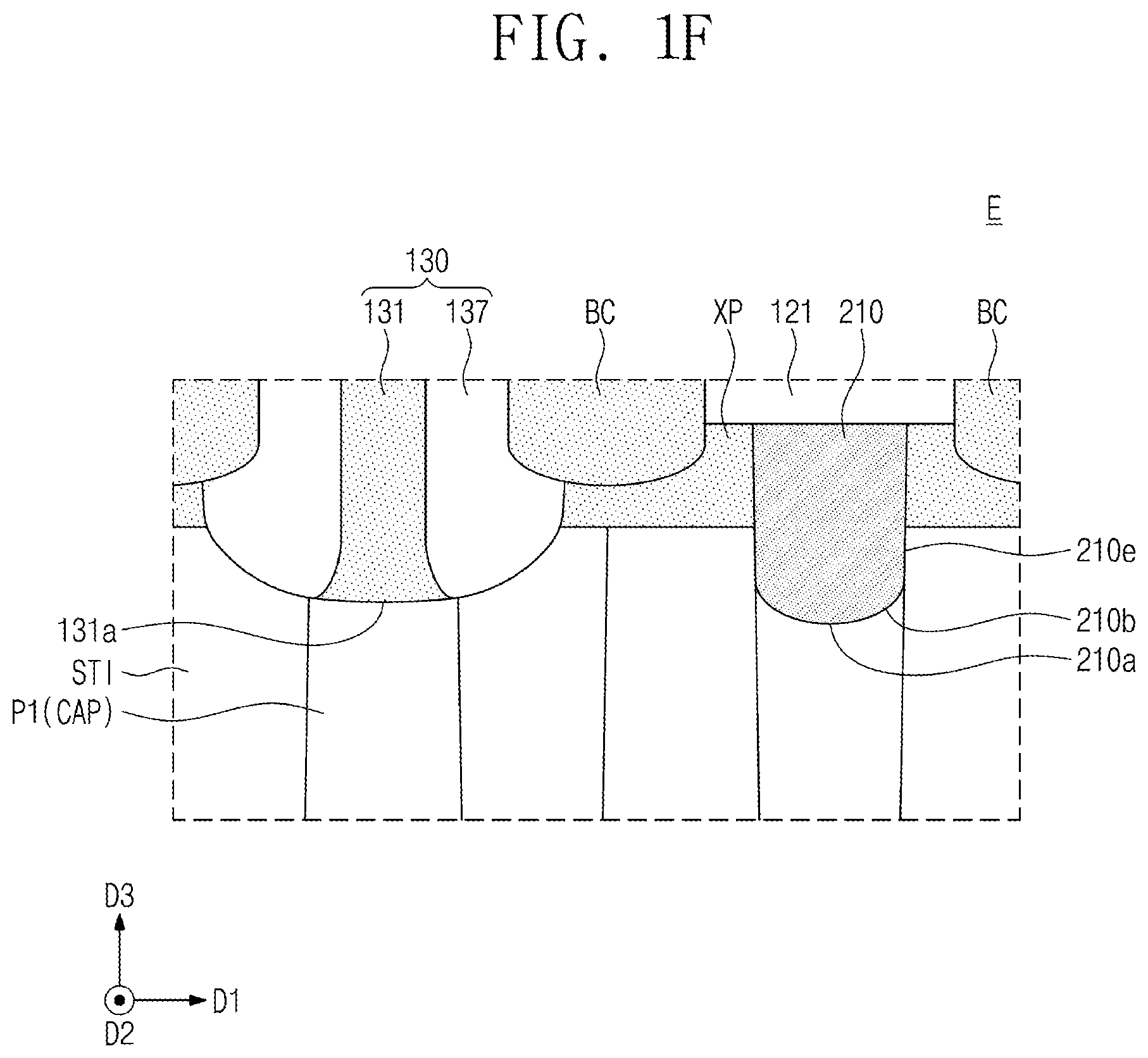 Patent US12453082 Figure 6 – Semiconductor device having a cell separation pattern in contact with the bit line contact