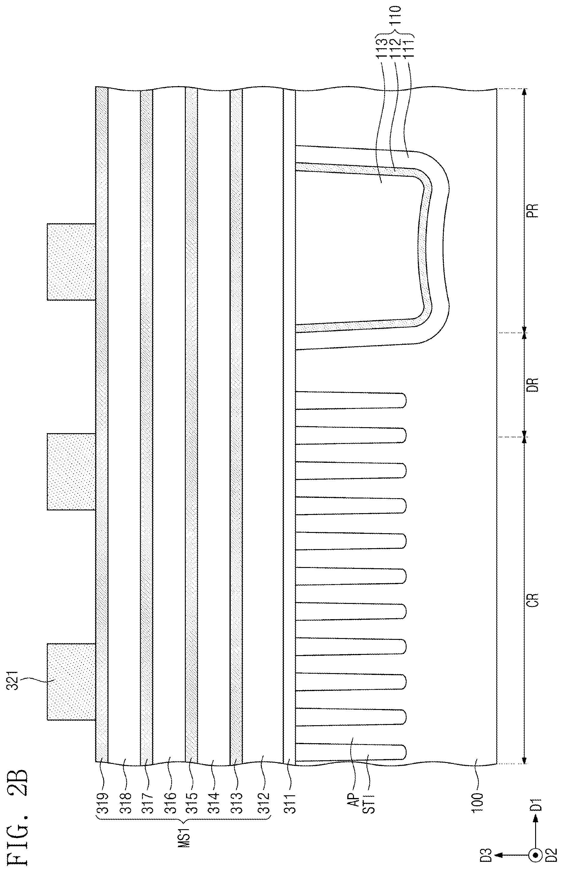 Patent US12453082 Figure 10 – Semiconductor device having a cell separation pattern in contact with the bit line contact