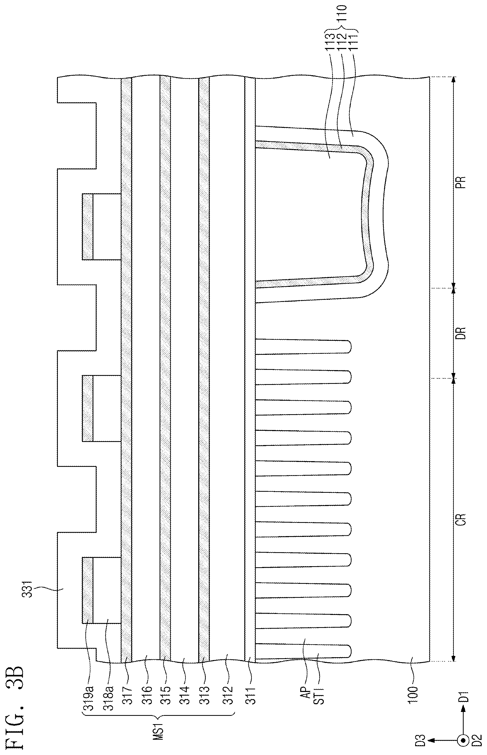 Patent US12453082 Figure 12 – Semiconductor device having a cell separation pattern in contact with the bit line contact
