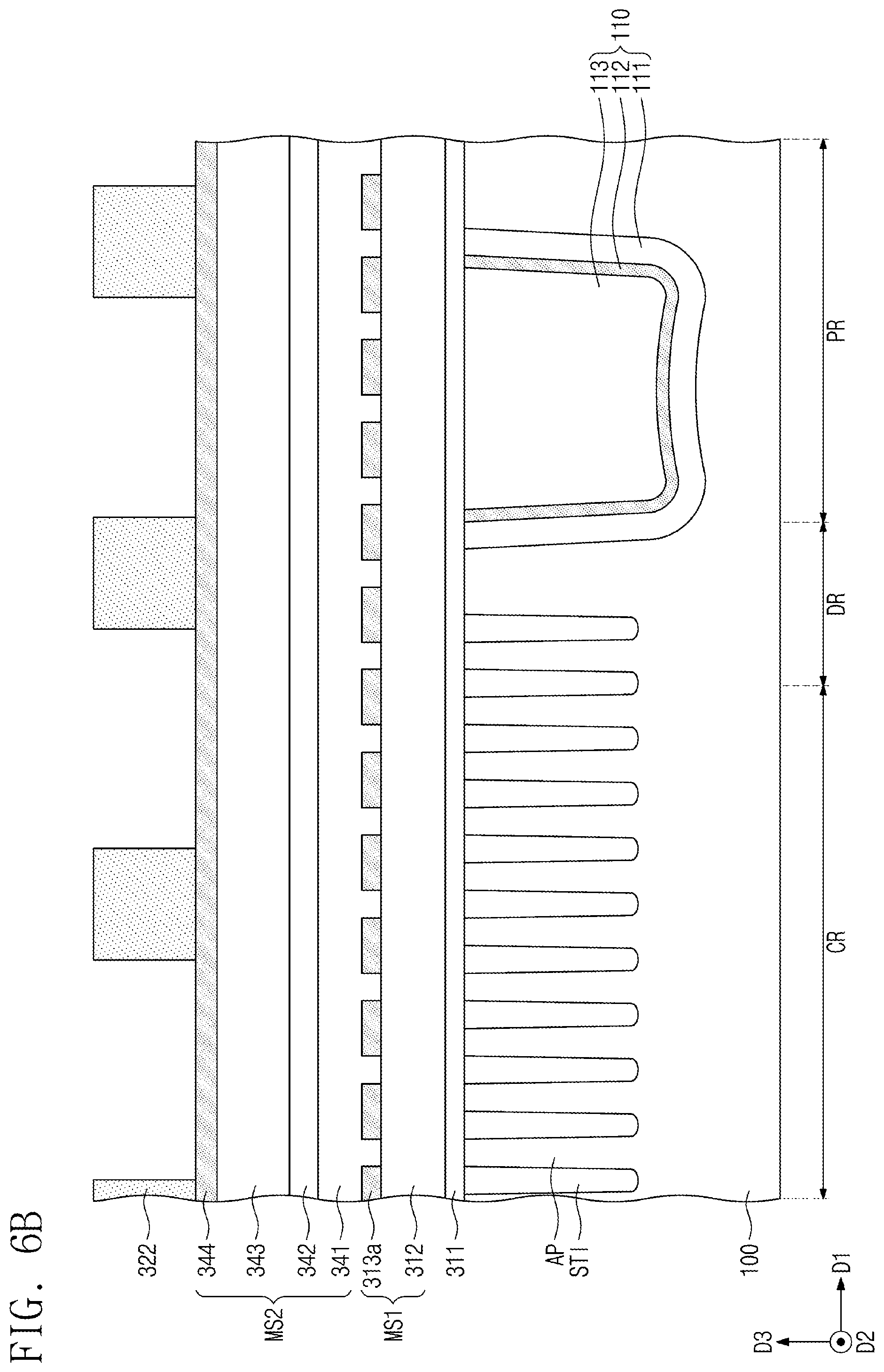 Patent US12453082 Figure 18 – Semiconductor device having a cell separation pattern in contact with the bit line contact