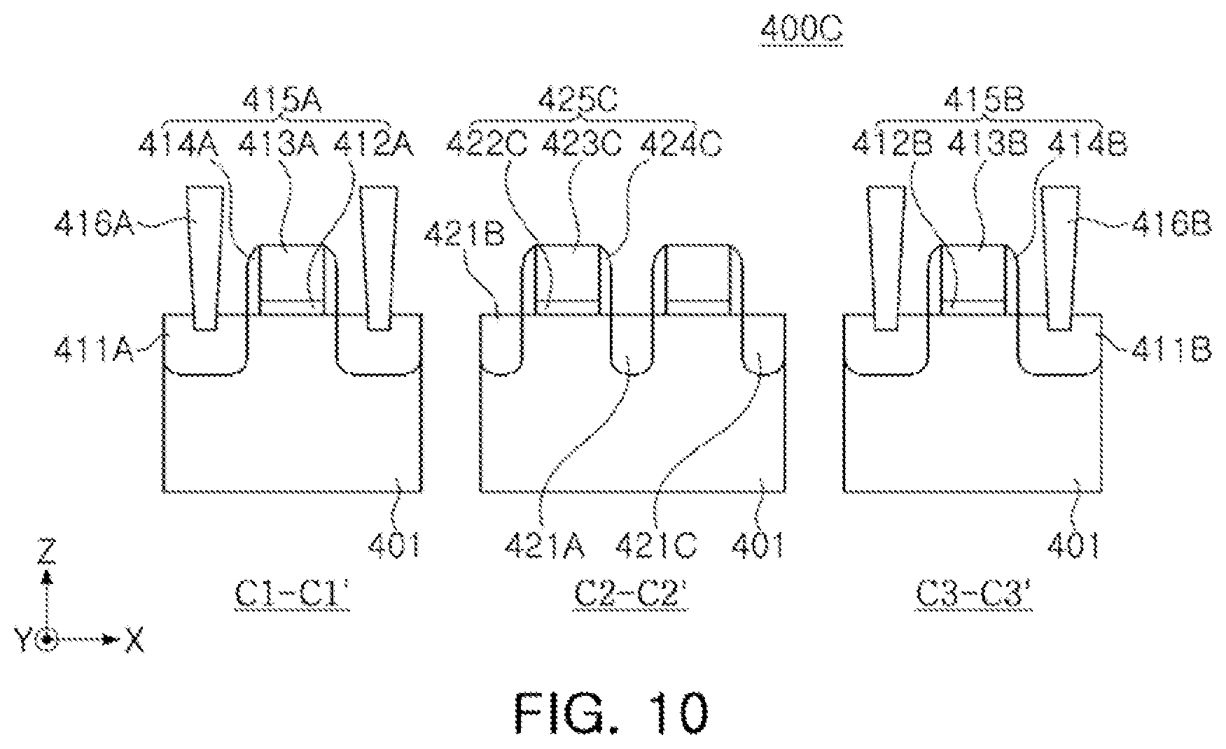 Patent US12453097 Figure 8 – Semiconductor device and memory device including a dummy element