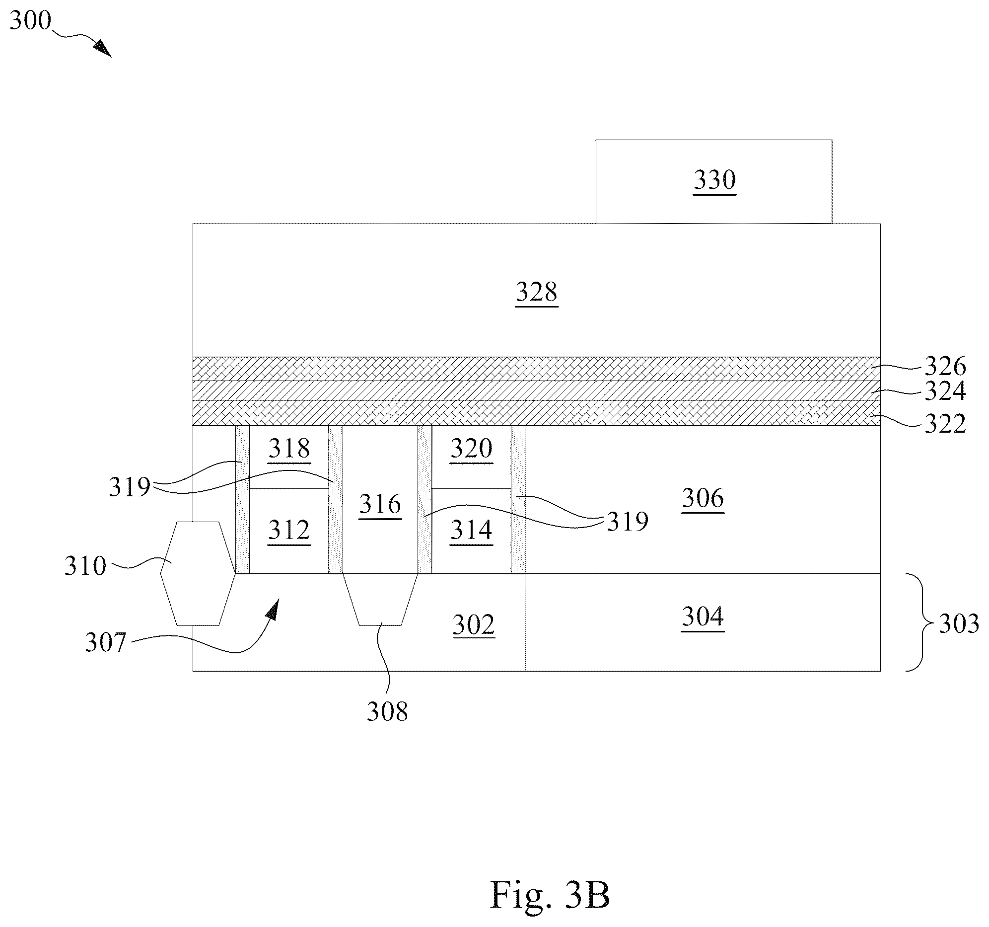 Patent US12453168 Figure 4 – Semiconductor device with short-resistant capacitor plate