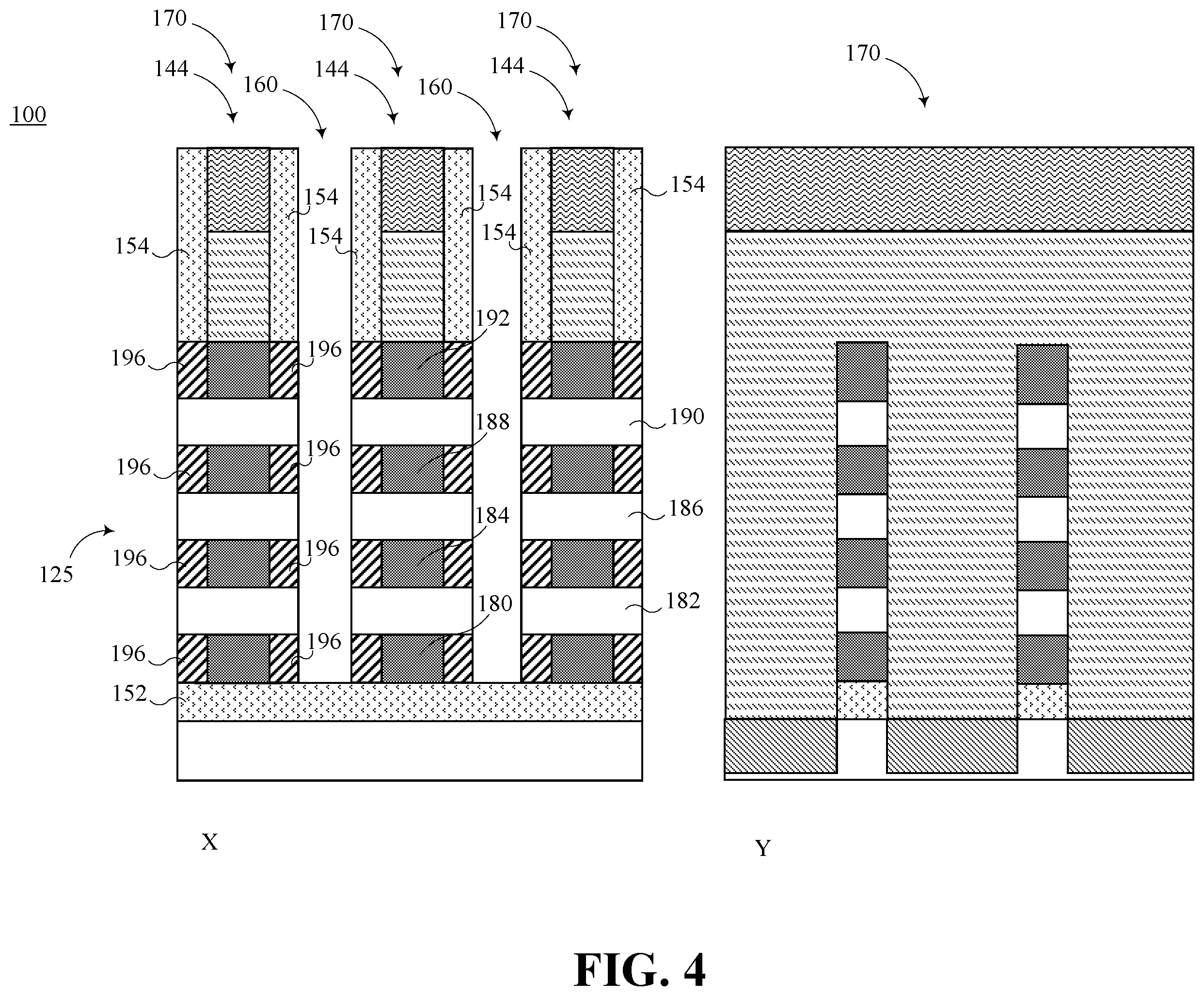 Patent US12453176 Figure 4 – Heterogeneous gate all around dielectric thickness