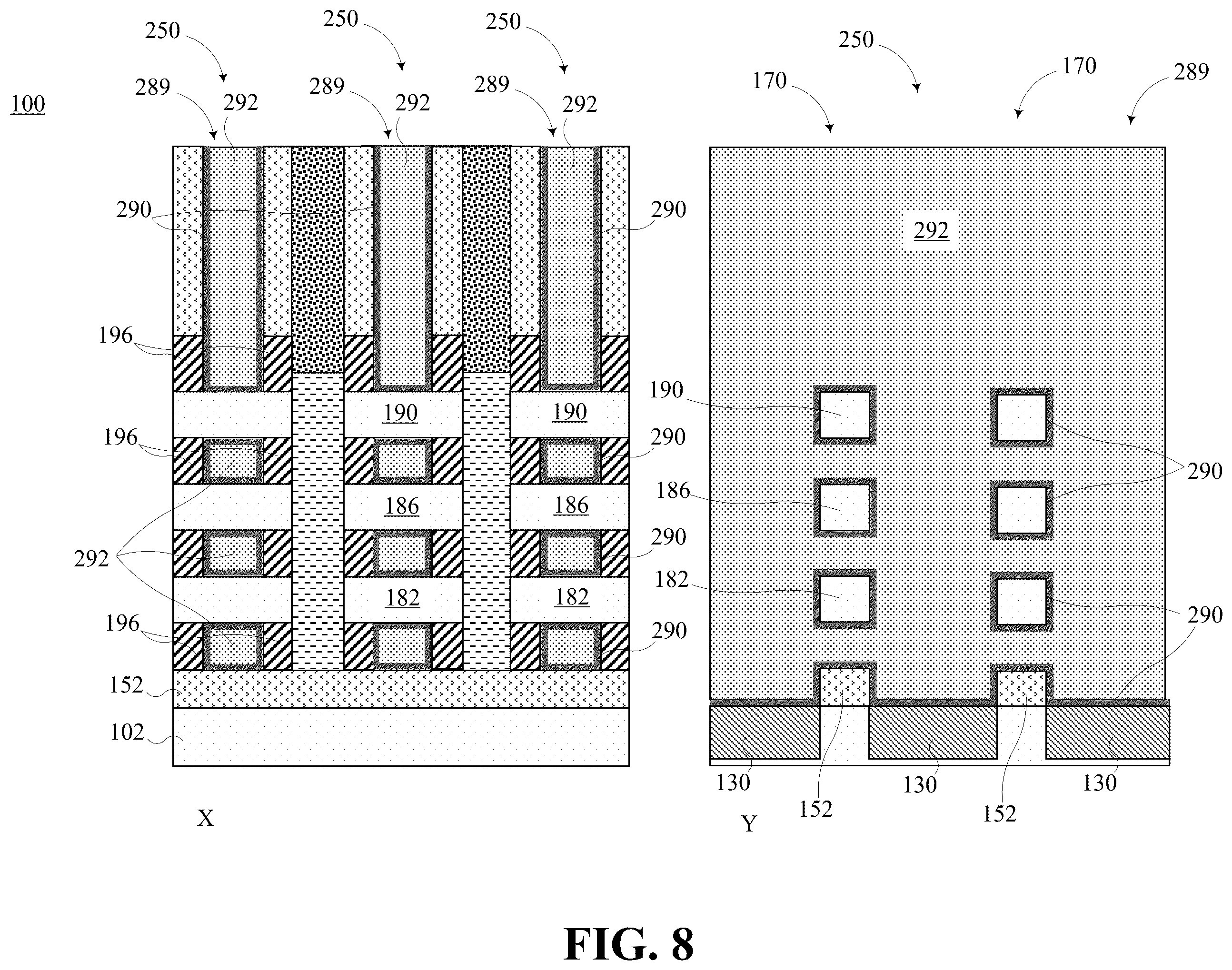 Patent US12453176 Figure 8 – Heterogeneous gate all around dielectric thickness