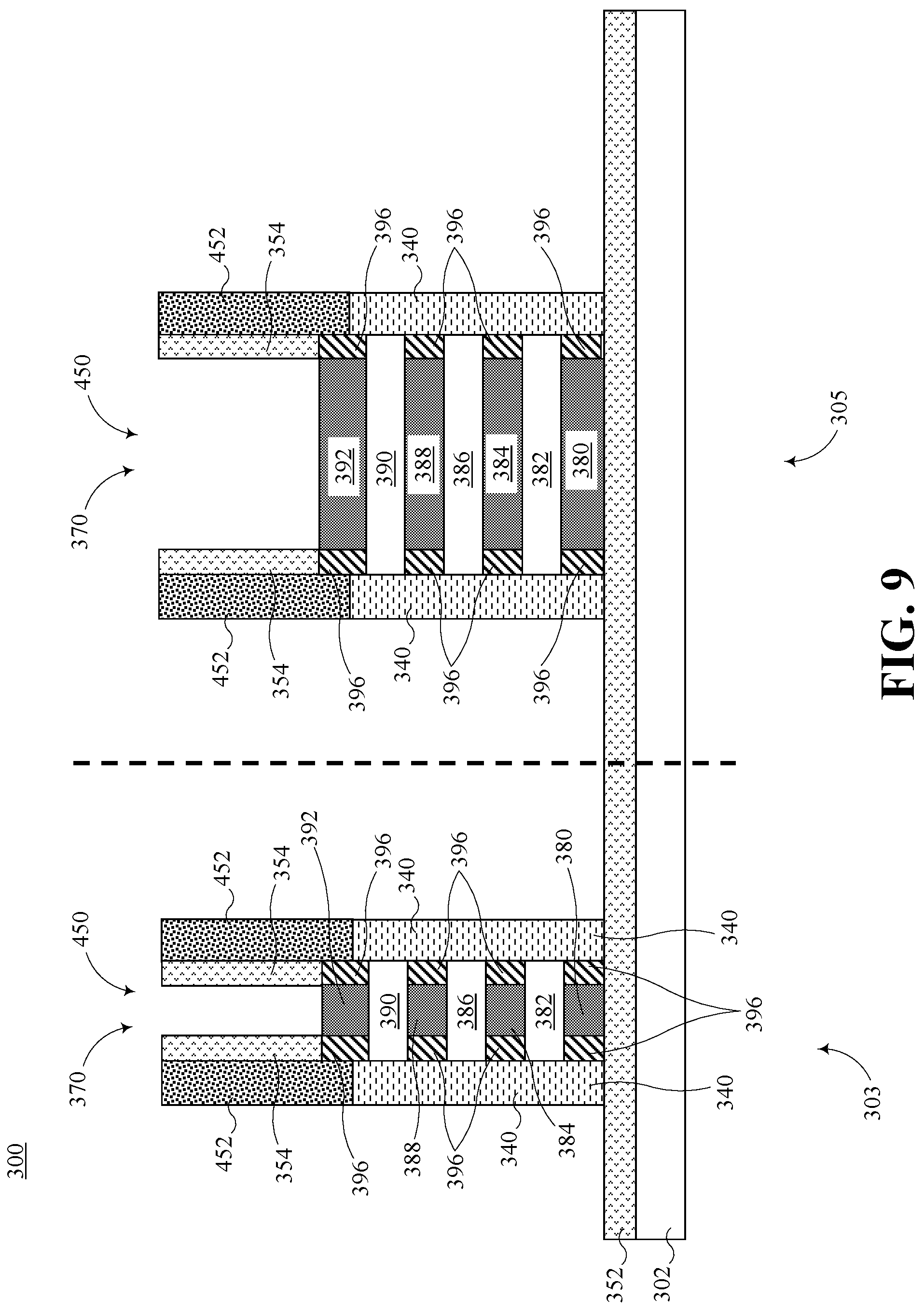 Patent US12453176 Figure 9 – Heterogeneous gate all around dielectric thickness