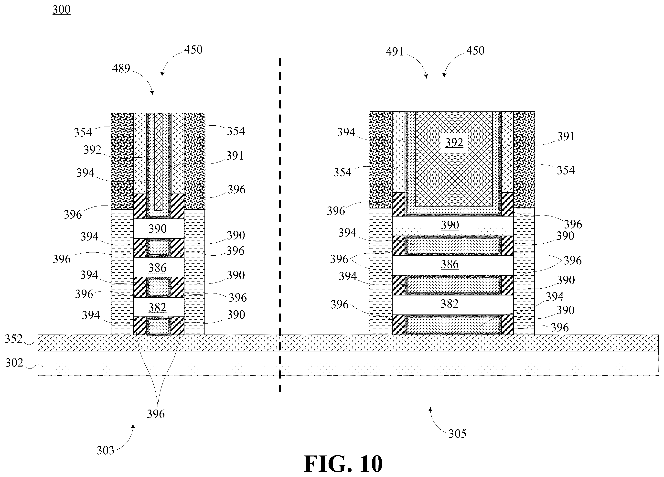 Patent US12453176 Figure 10 – Heterogeneous gate all around dielectric thickness