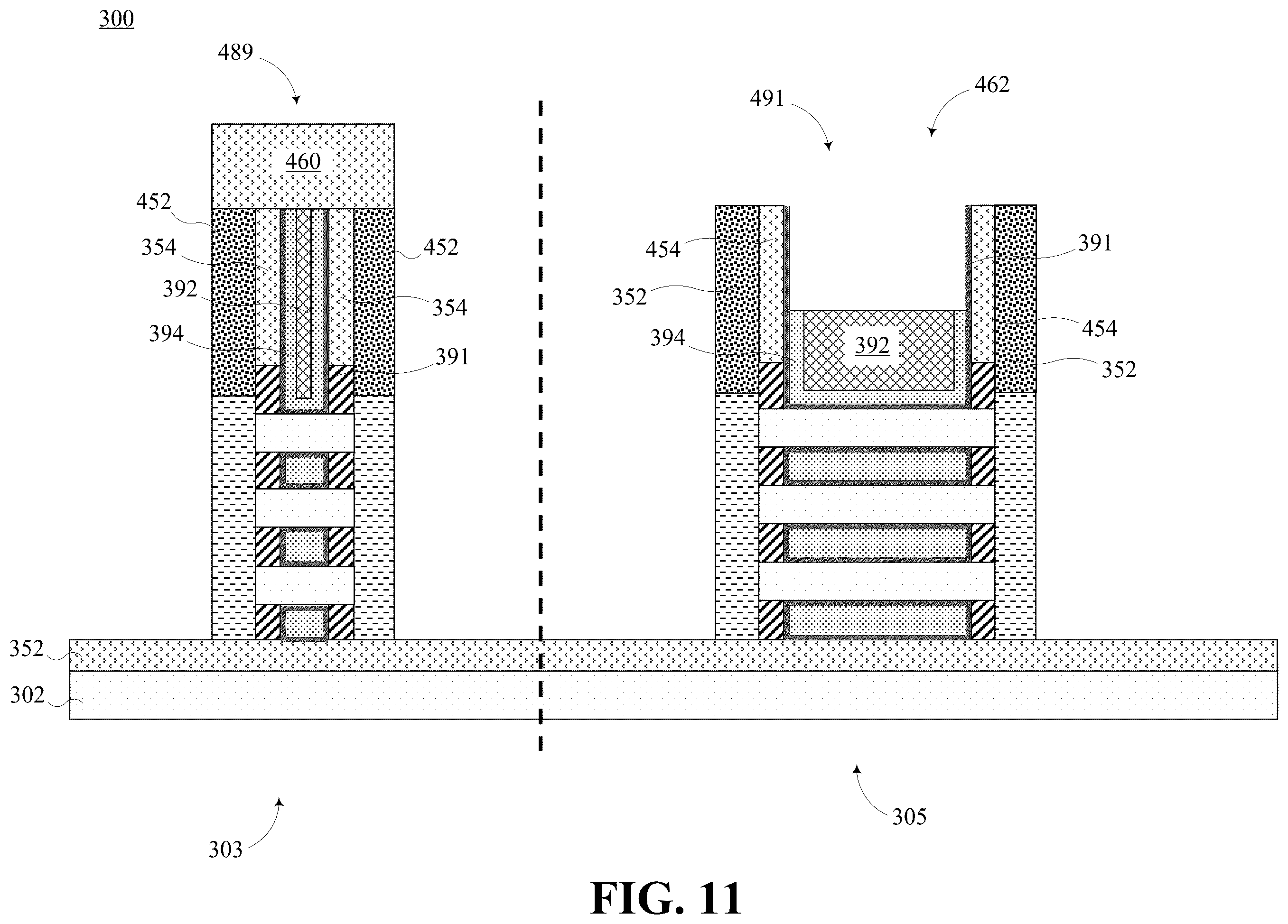 Patent US12453176 Figure 11 – Heterogeneous gate all around dielectric thickness