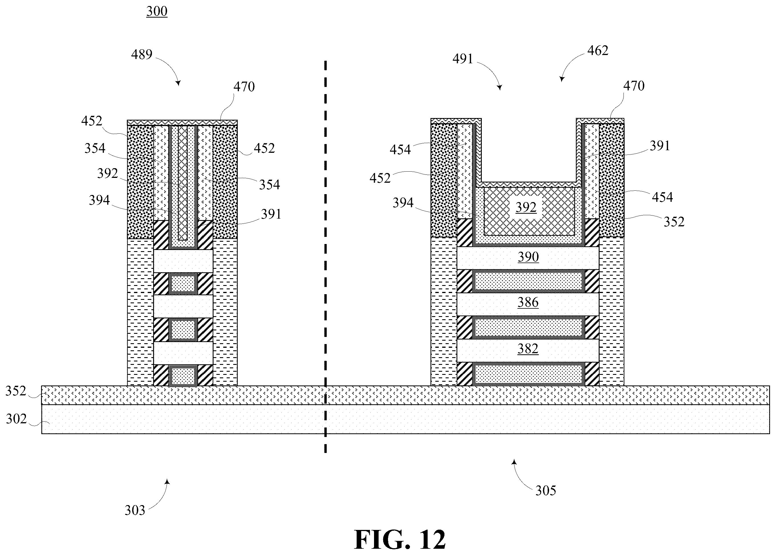 Patent US12453176 Figure 12 – Heterogeneous gate all around dielectric thickness
