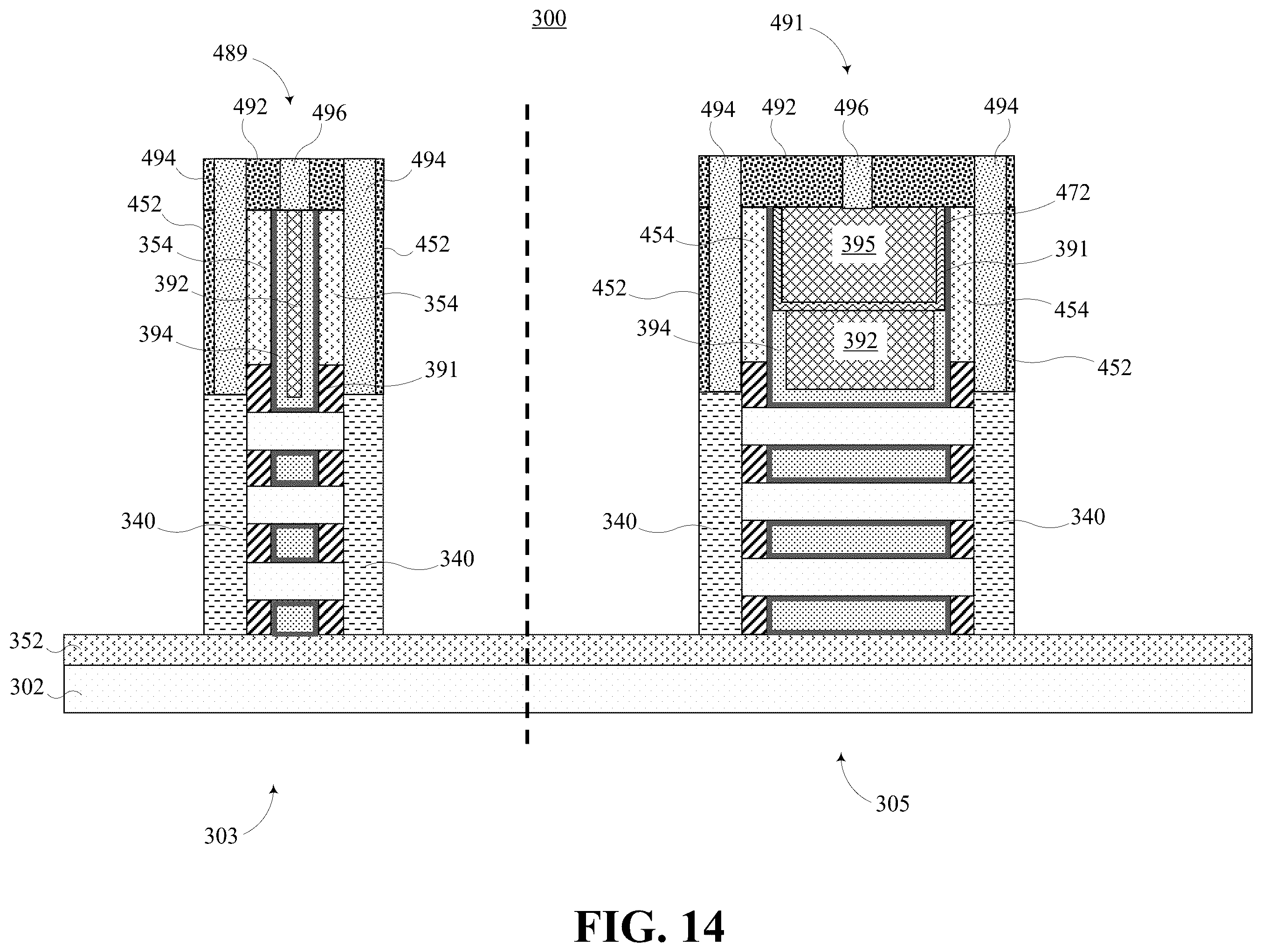Patent US12453176 Figure 14 – Heterogeneous gate all around dielectric thickness