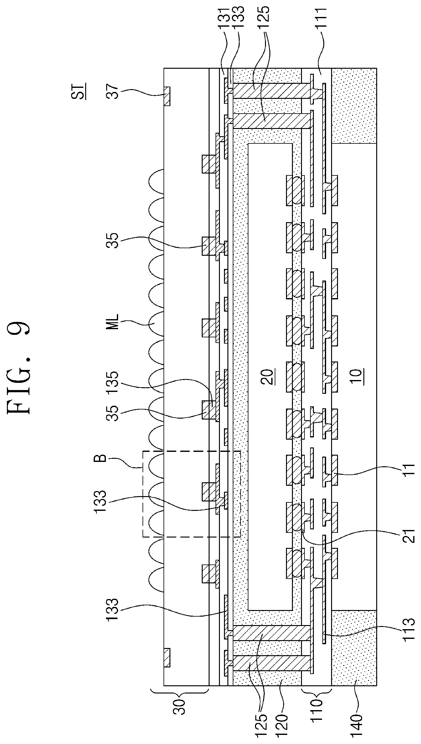 Patent US12453204 Figure 11 – Semiconductor package and method of manufacturing the same