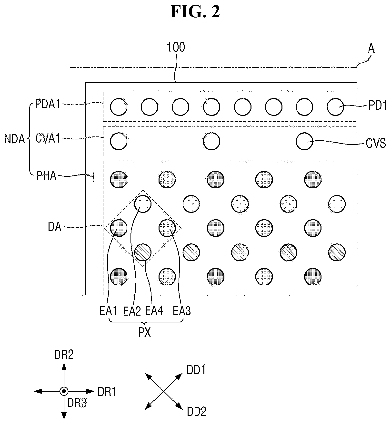 Patent US12453229 Figure 2 – Display device and method of fabricating the same