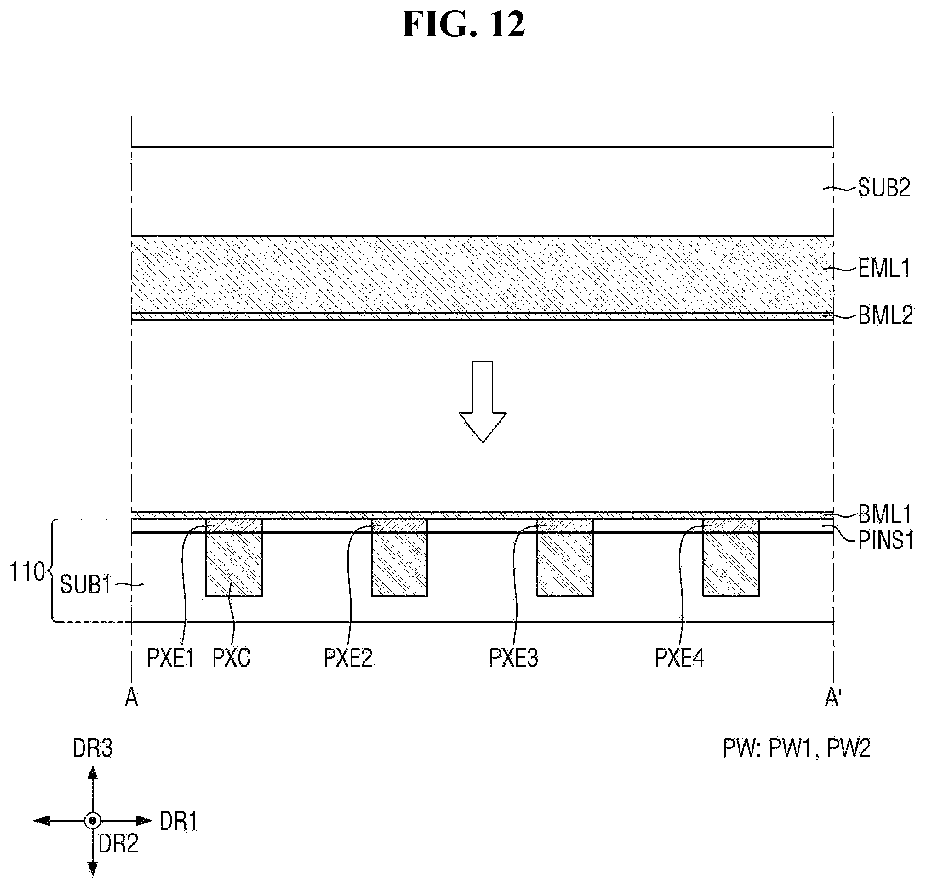 Patent US12453229 Figure 13 – Display device and method of fabricating the same